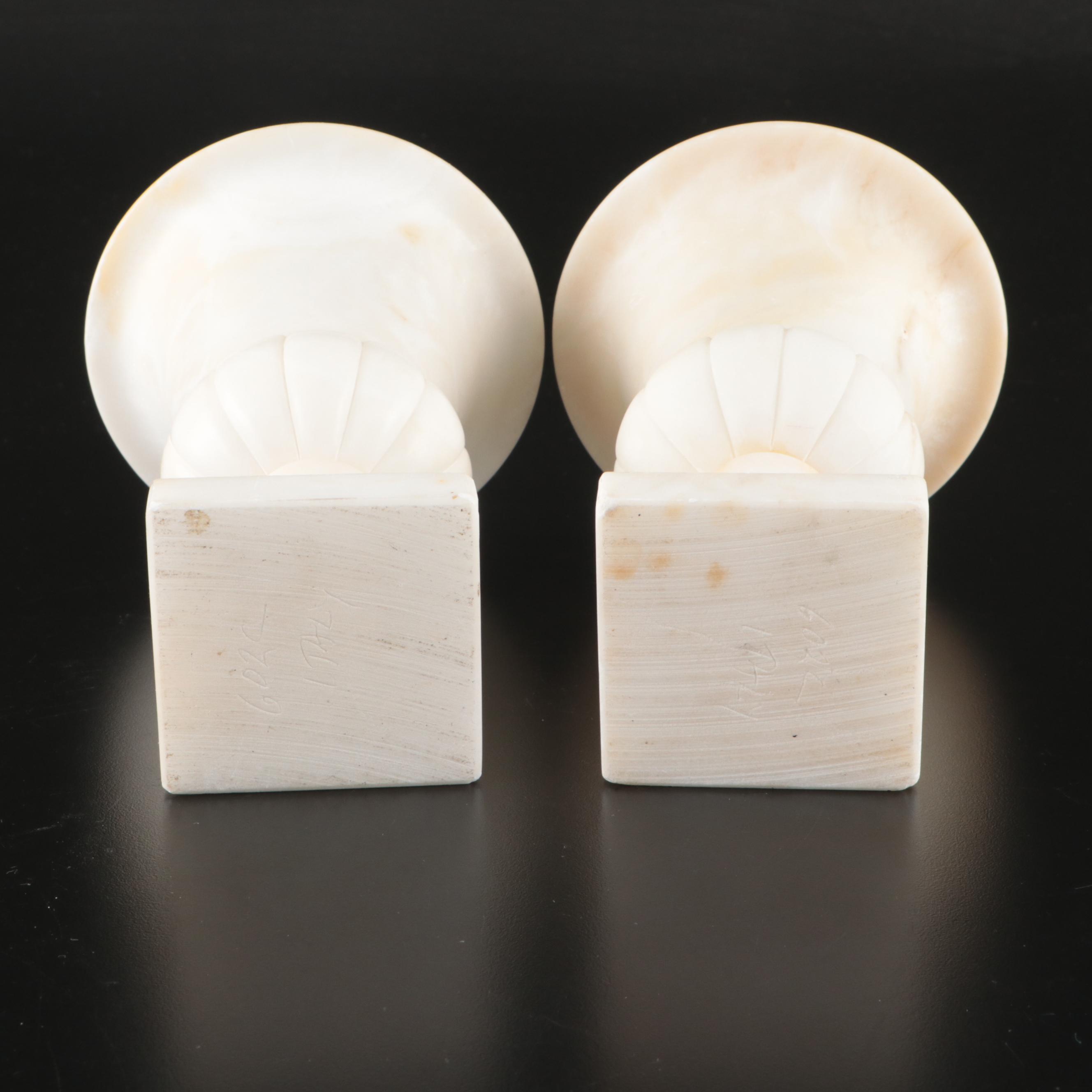 Italian Marble Urn Shaped Lamp and Vases, Mid to Late 20th Century