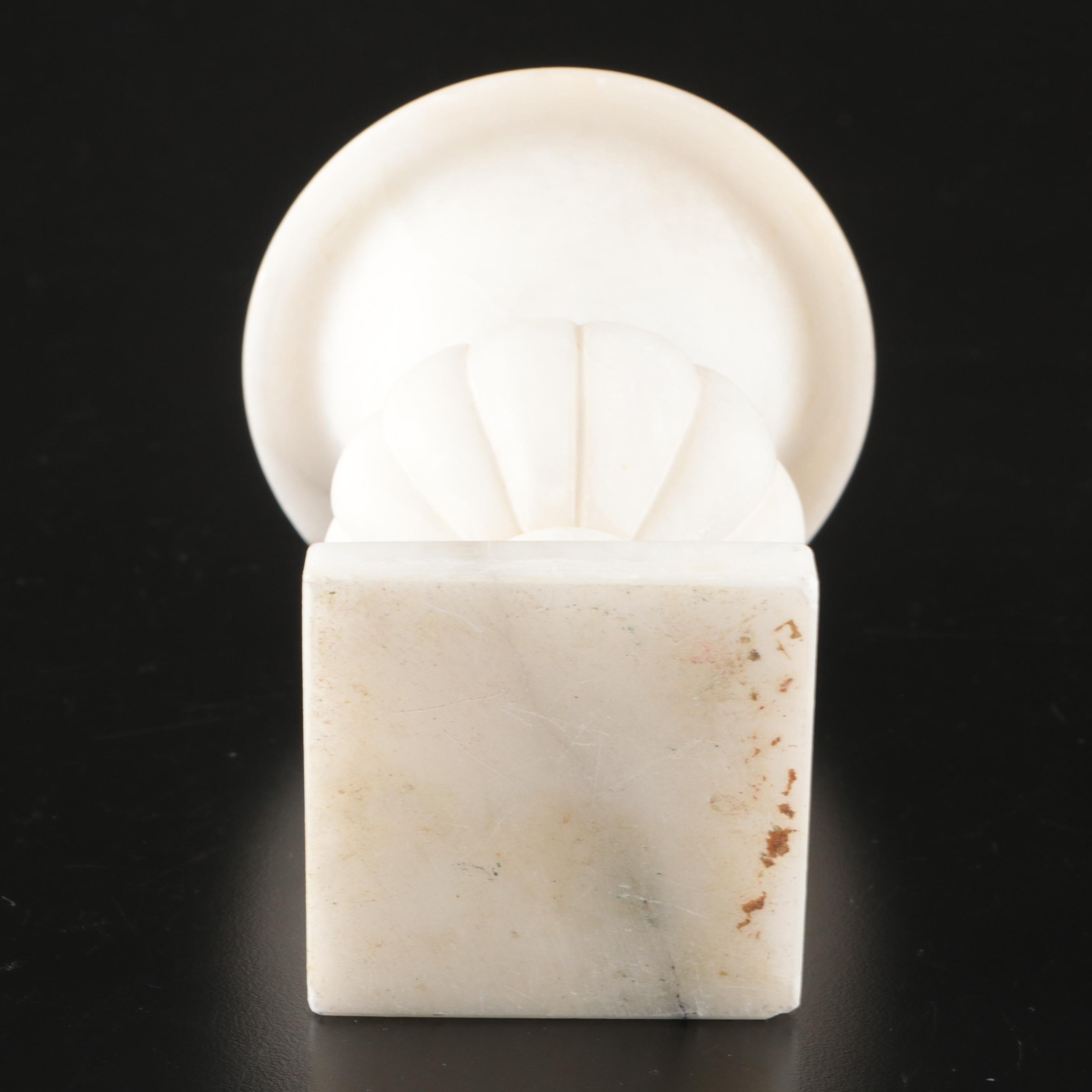 Italian Marble Urn Shaped Lamp and Vases, Mid to Late 20th Century