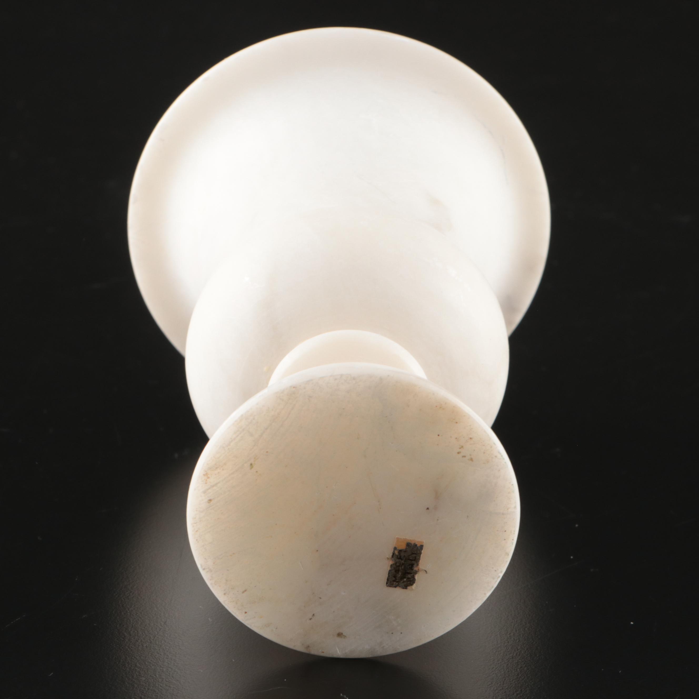 Italian Marble Urn Shaped Lamp and Vases, Mid to Late 20th Century