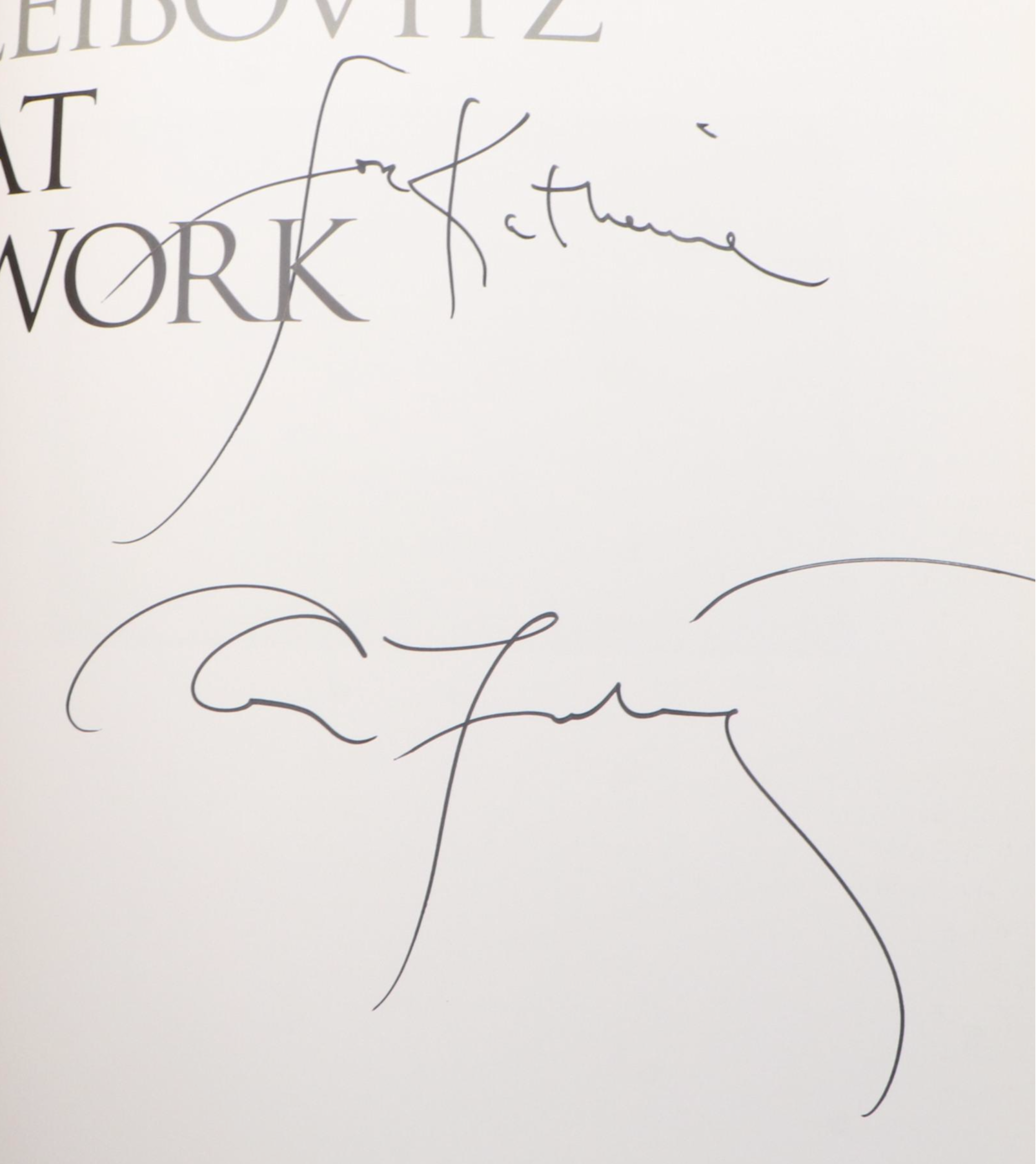 Signed First Printing "Annie Leibovitz at Work" by Annie Leibovitz, 2008