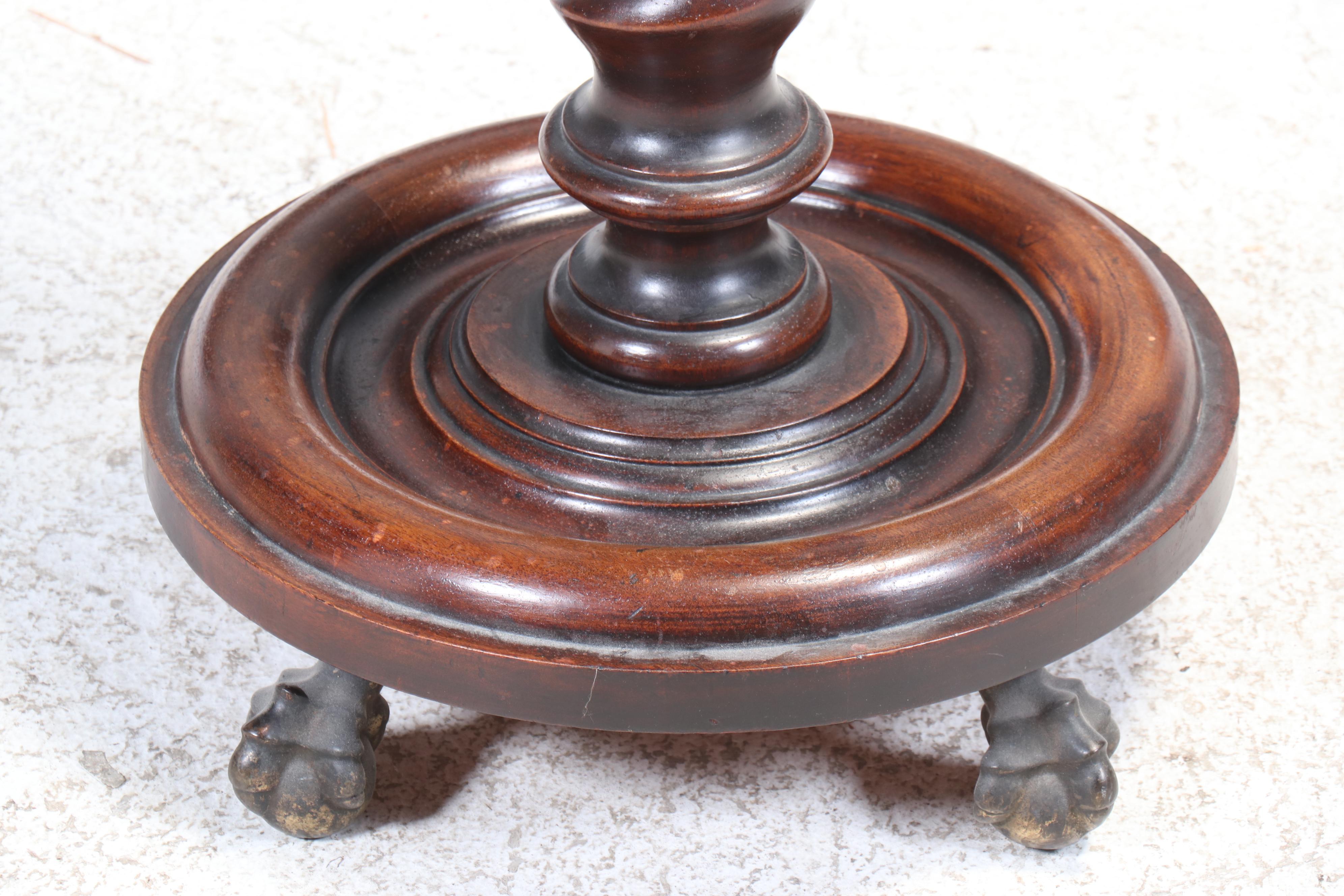 Baroque Revival Mahogany Barley-Twist Pedestal, Early 20th Century