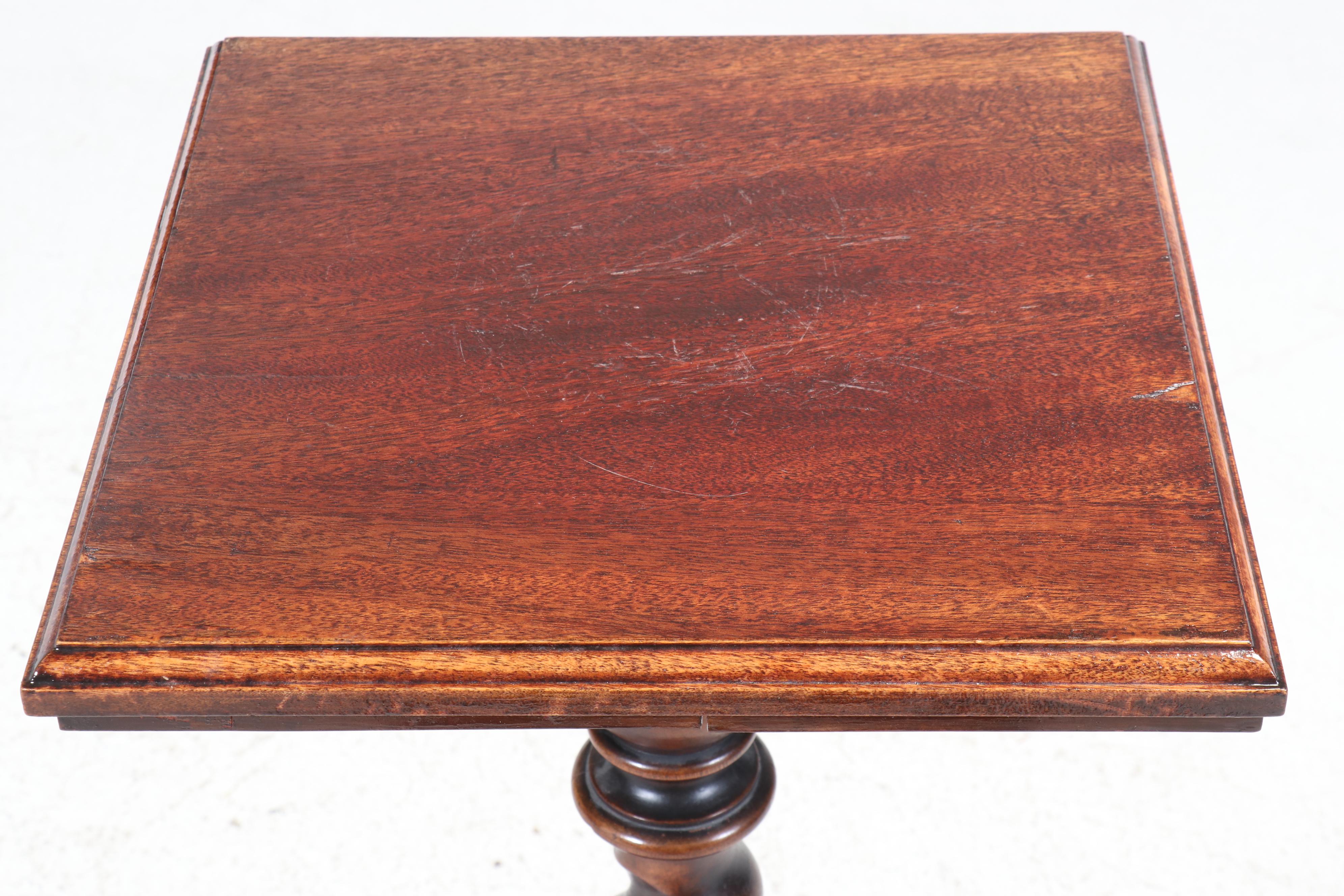 Baroque Revival Mahogany Barley-Twist Pedestal, Early 20th Century