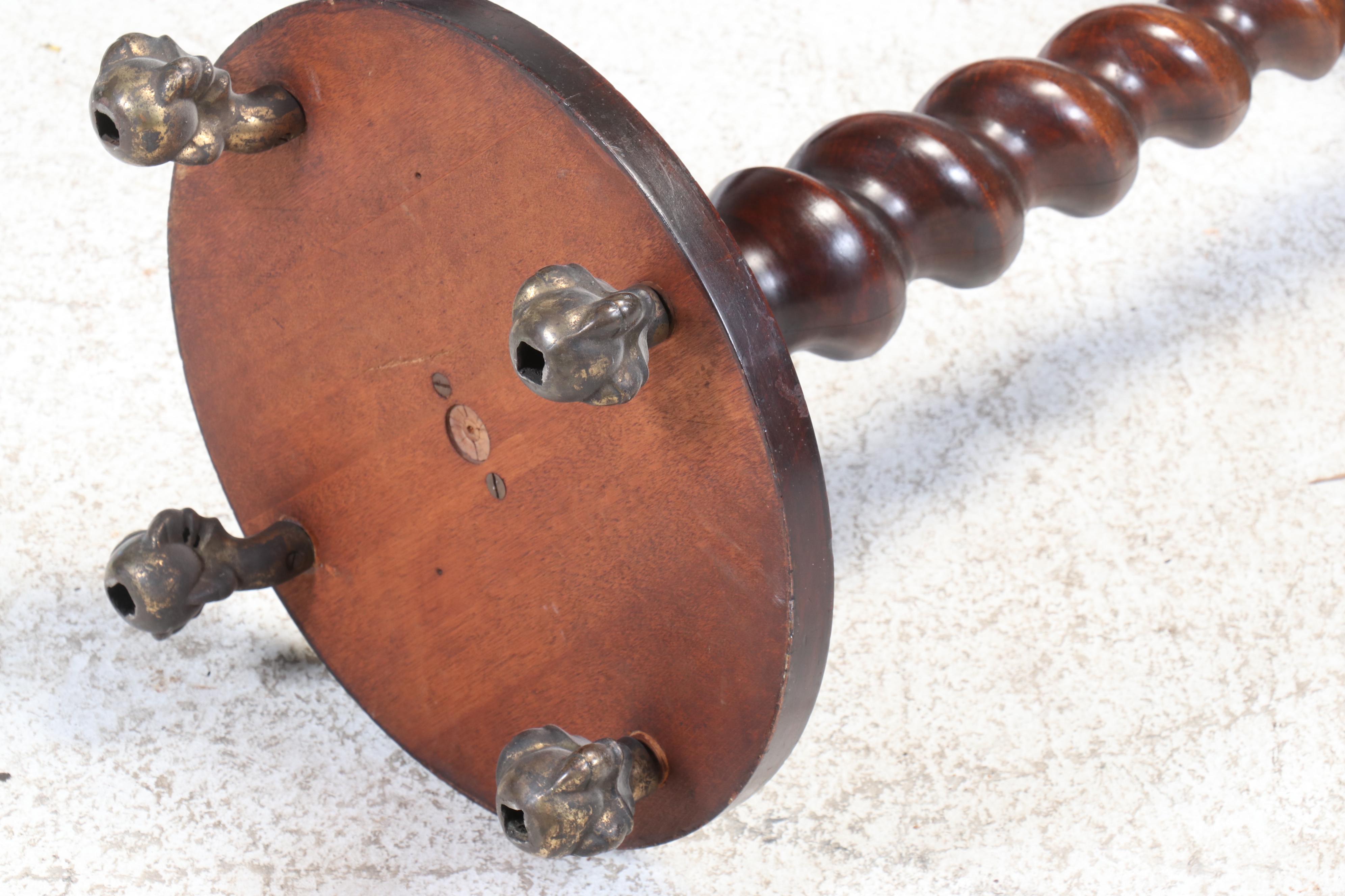 Baroque Revival Mahogany Barley-Twist Pedestal, Early 20th Century