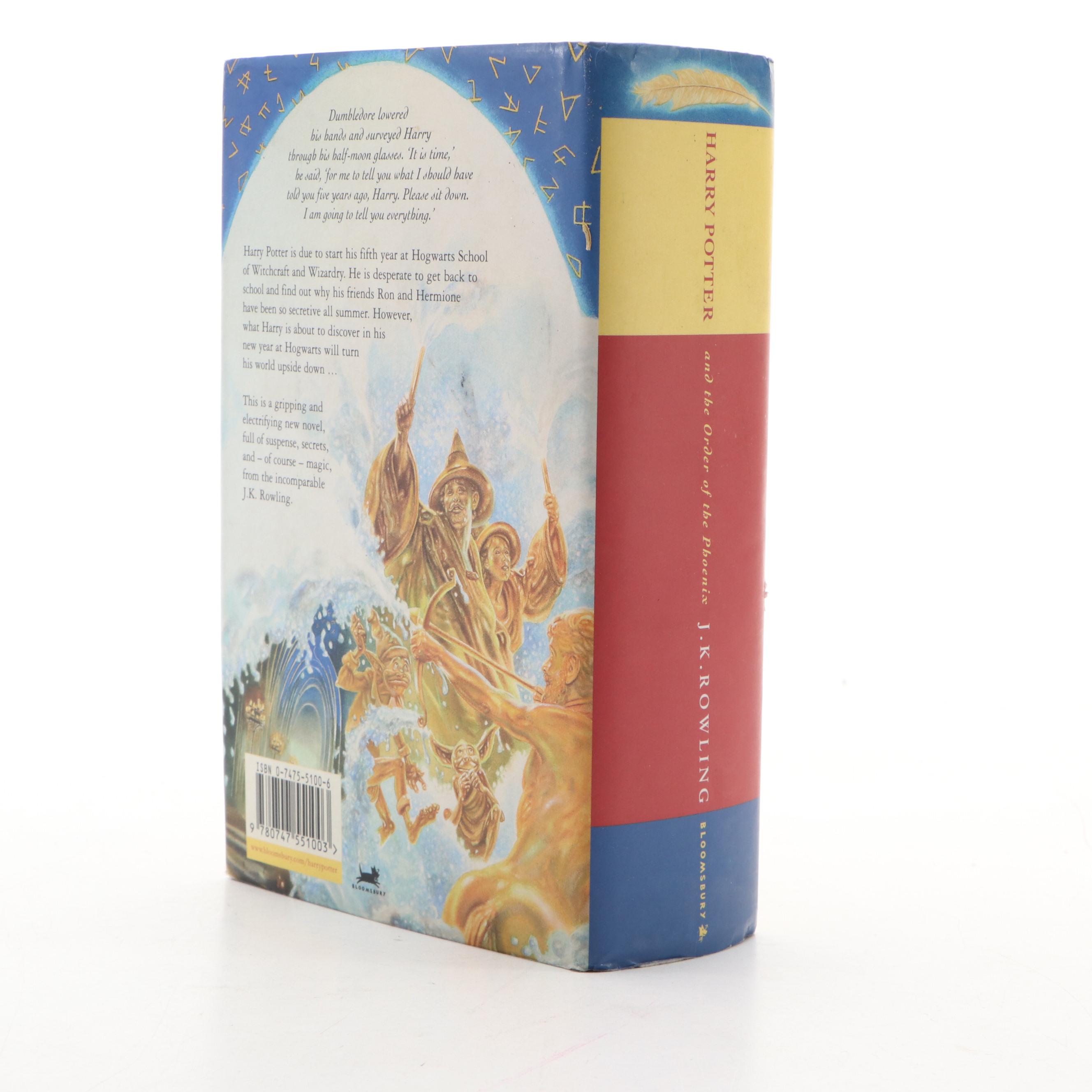 First UK Edition "Harry Potter and the Order of the Phoenix" by J. K. Rowling