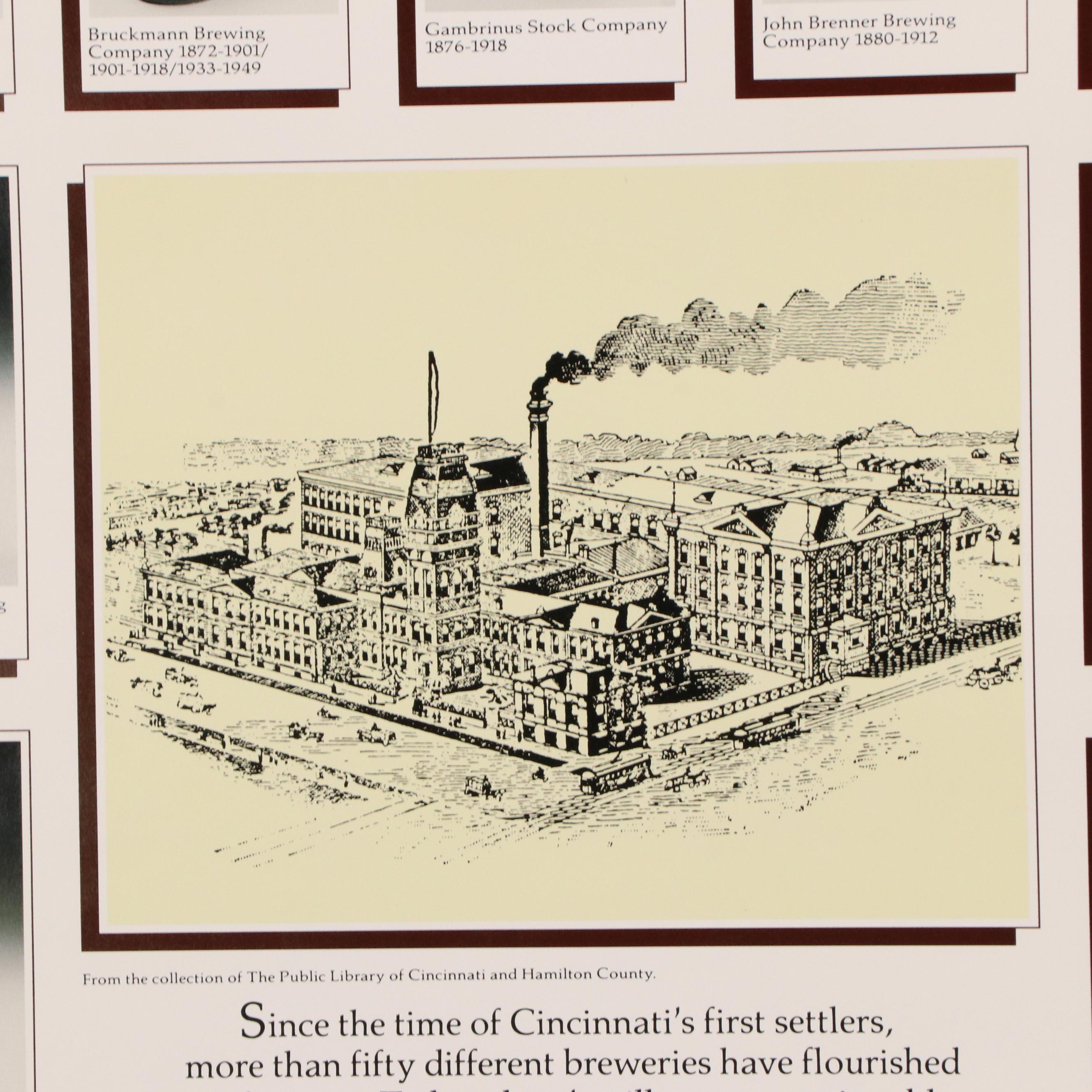 Cincinnati Beer Posters Including "200 Years of Brewing Tradition"