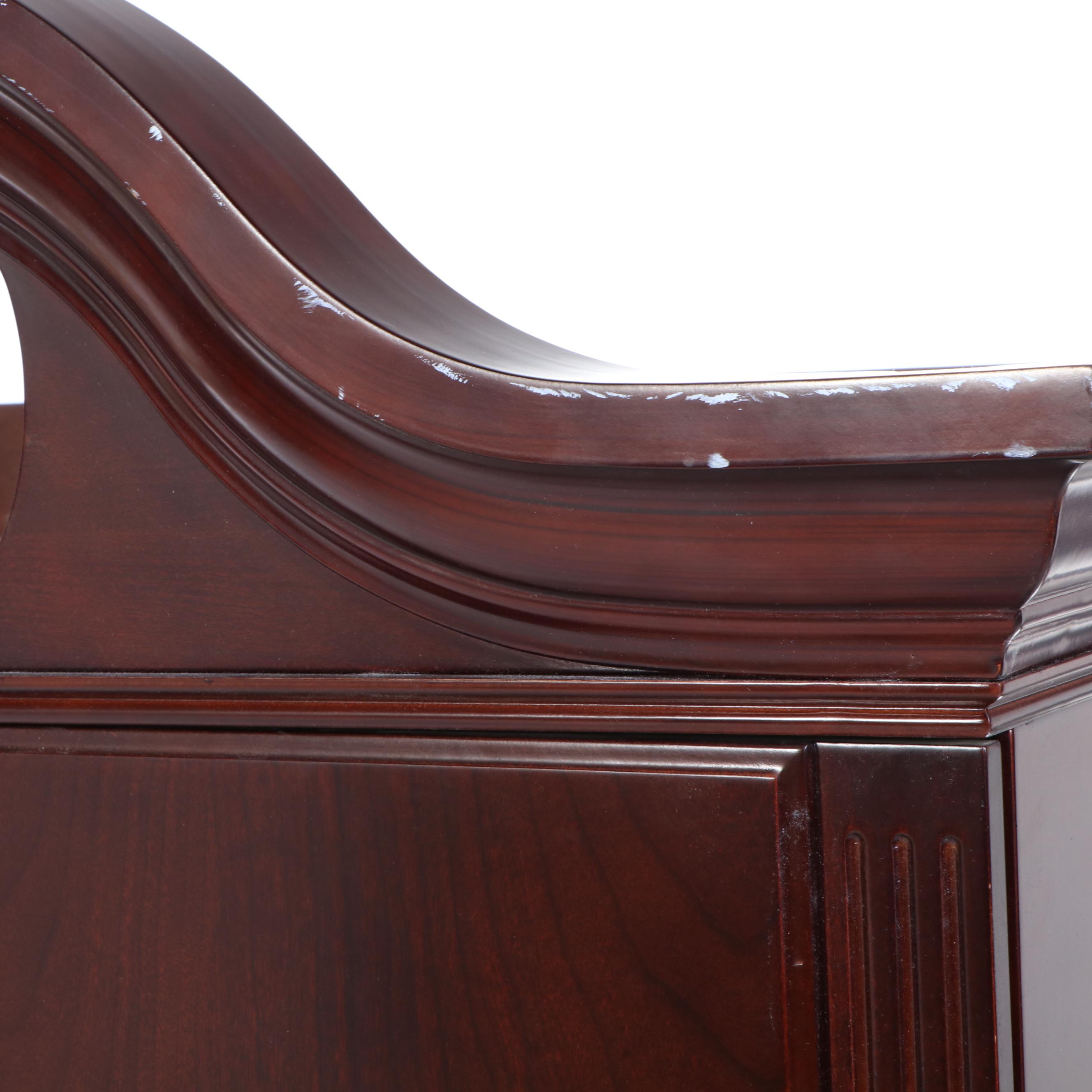 The Bombay Company Queen Anne Style Cherrywood-Stained TV Cabinet-on-Stand