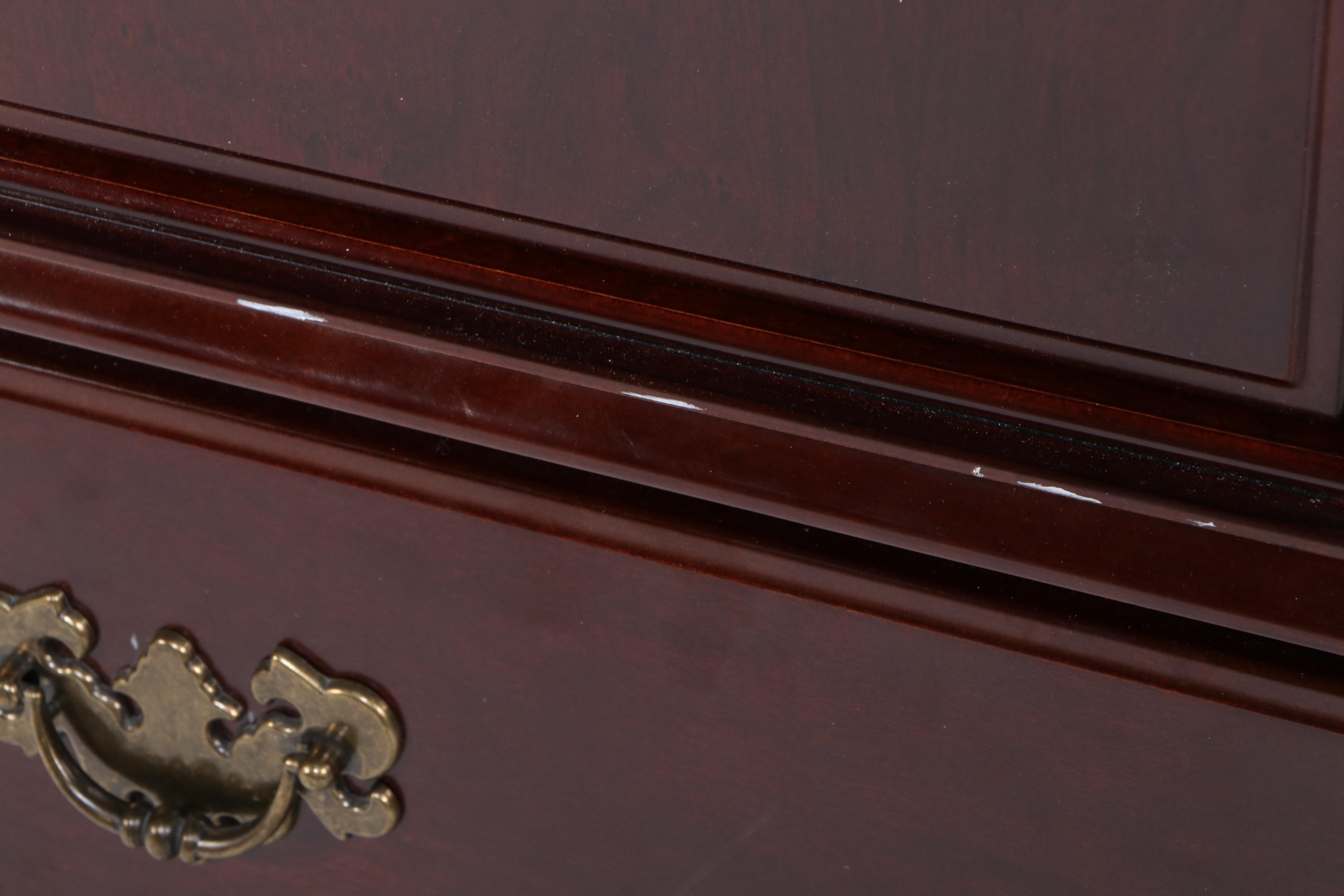 The Bombay Company Queen Anne Style Cherrywood-Stained TV Cabinet-on-Stand