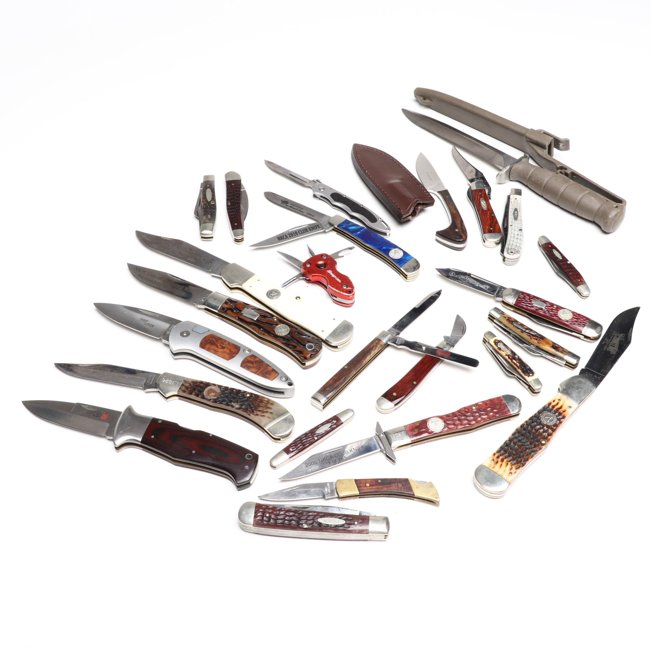 Case "National Knife Collectors Association" with Boker, Al Mar and Other Knives