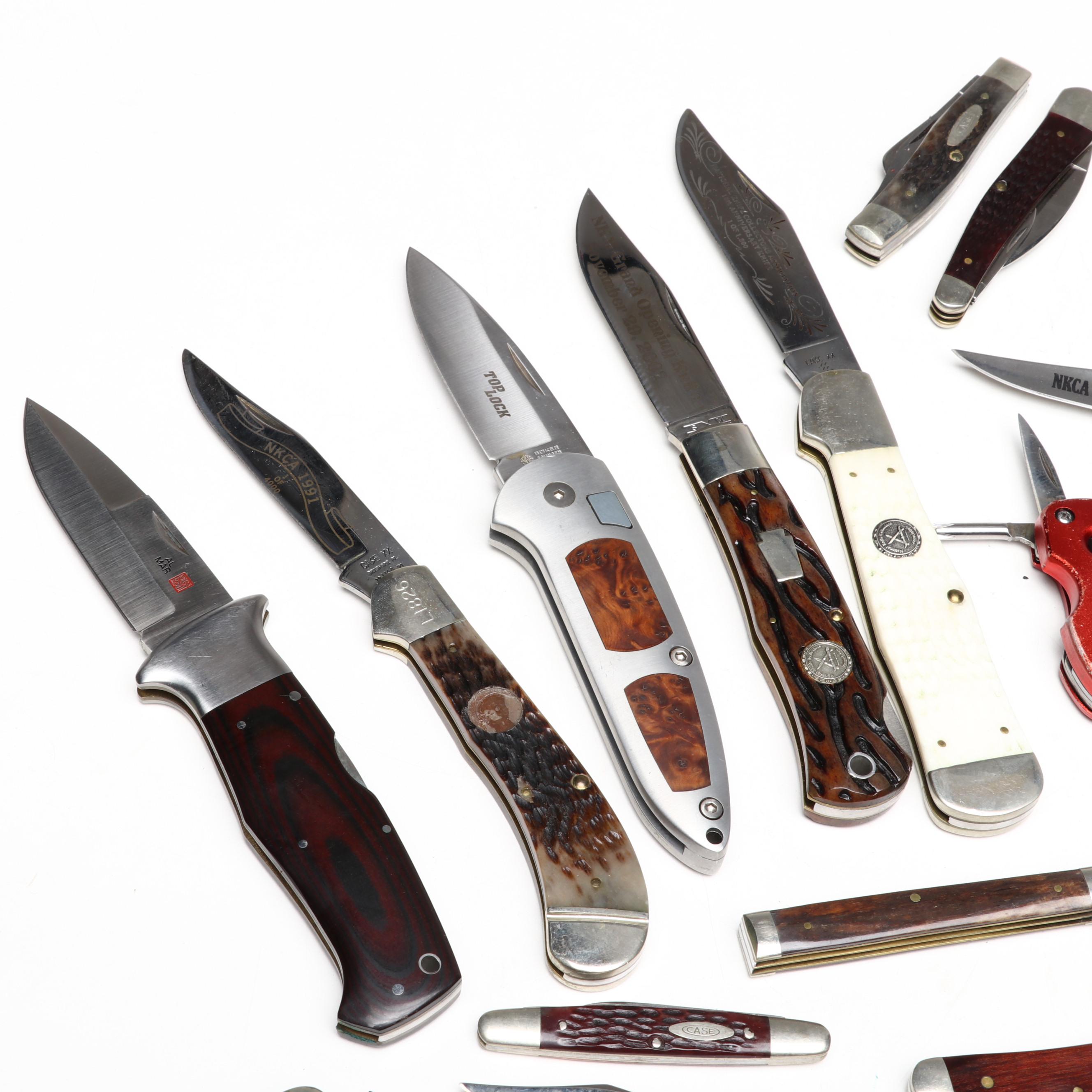 Case "National Knife Collectors Association" with Boker, Al Mar and Other Knives
