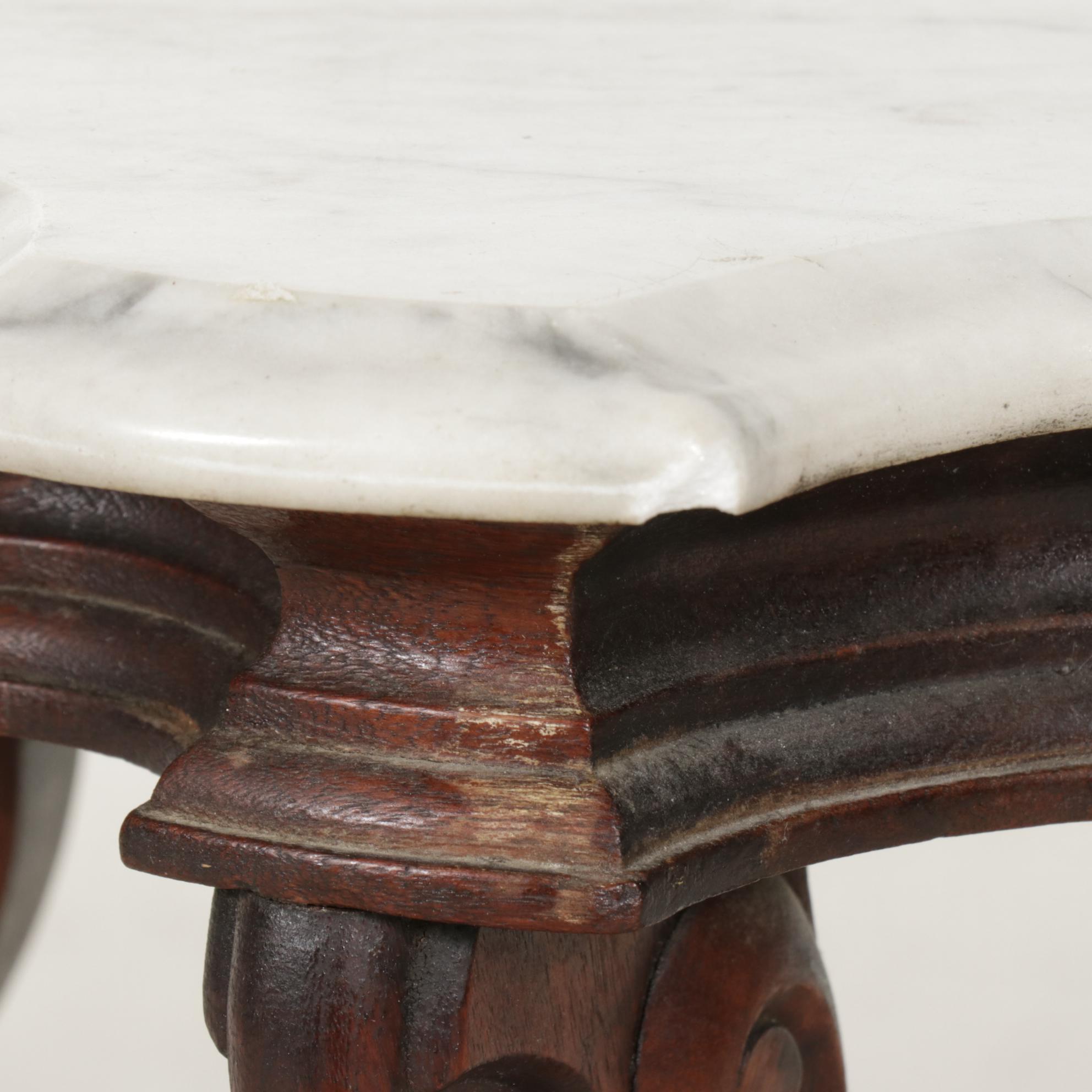 Victorian Marble Top Side  Table