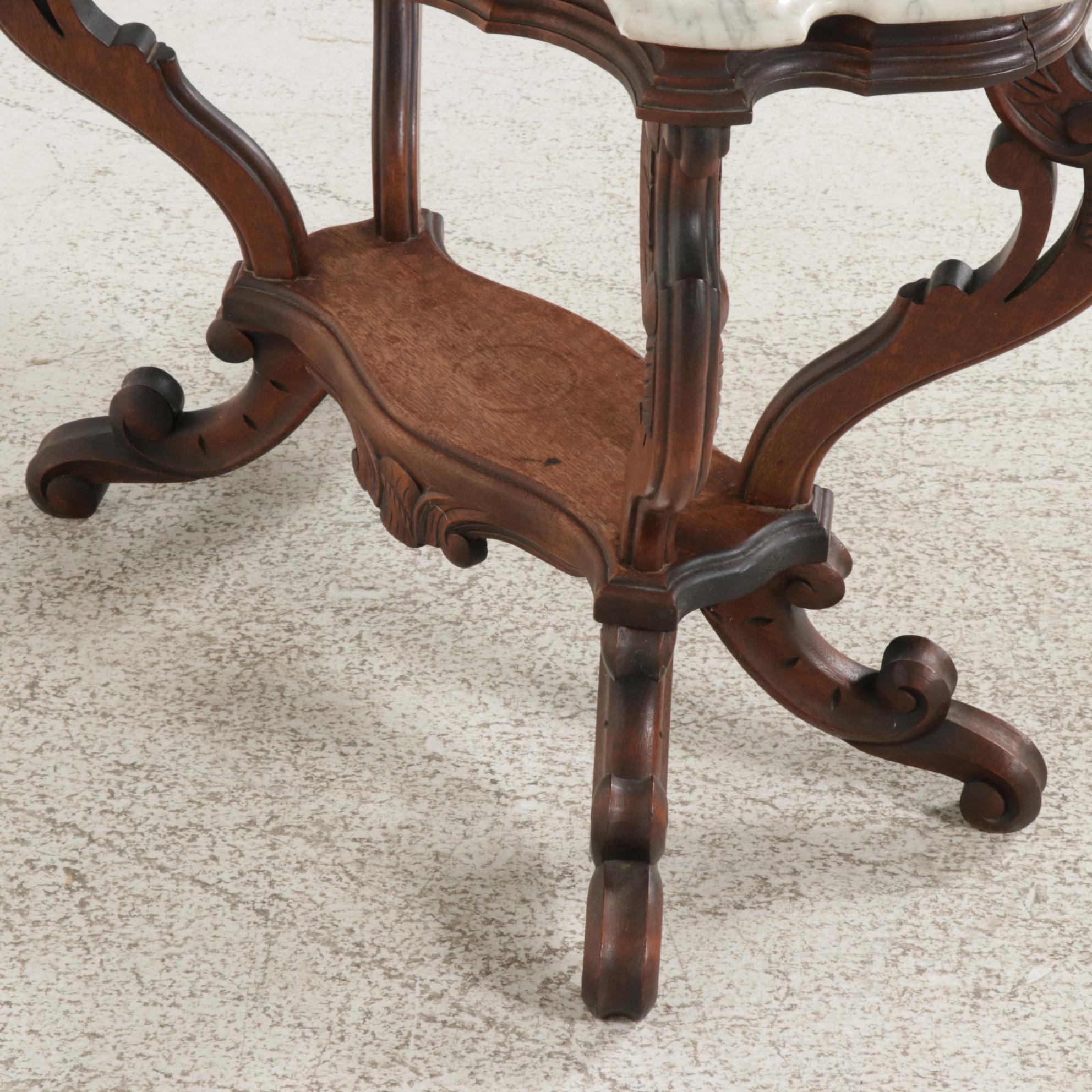 Victorian Marble Top Side  Table