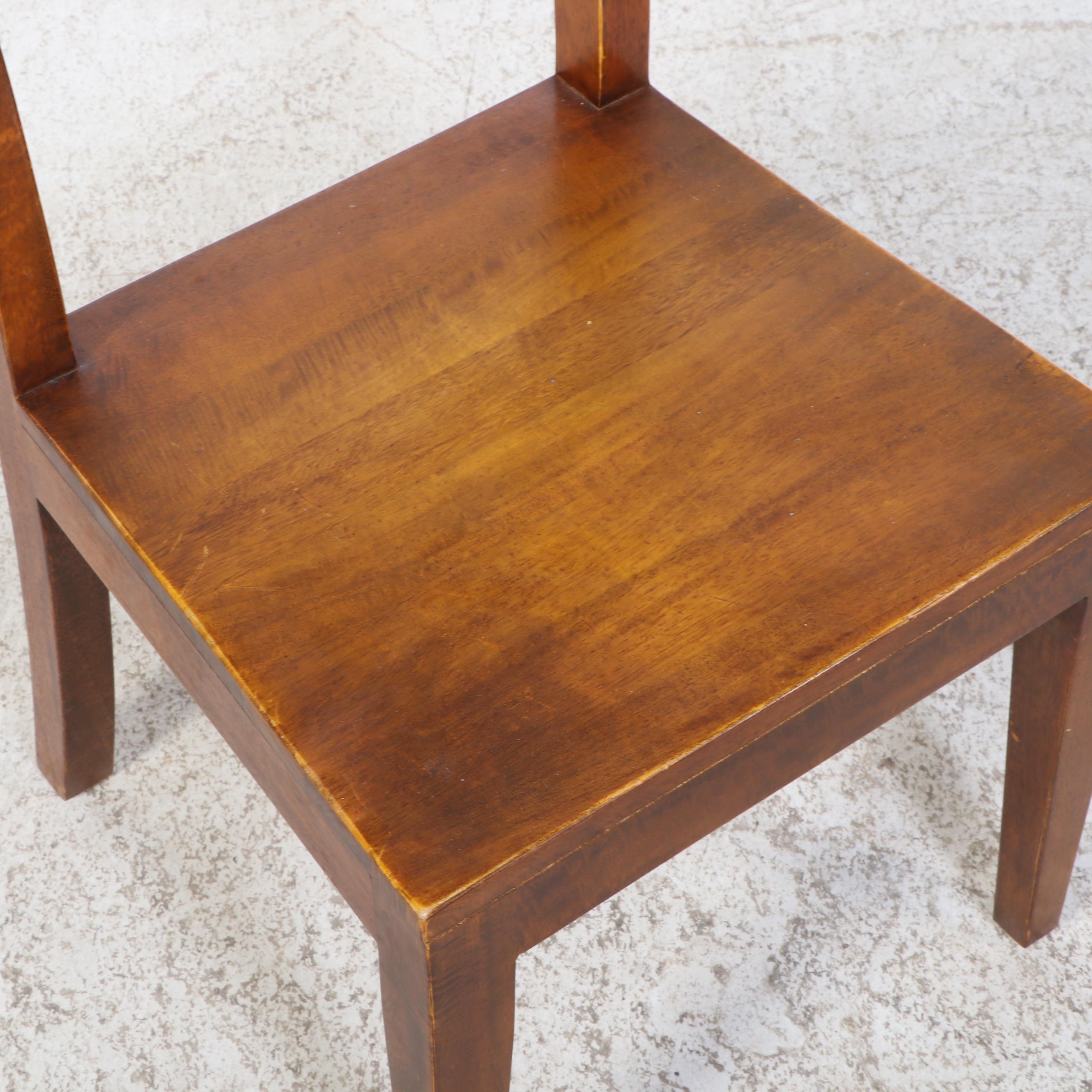 Six Crate & Barrel "Basque" Mango Wood Dining Side Chairs