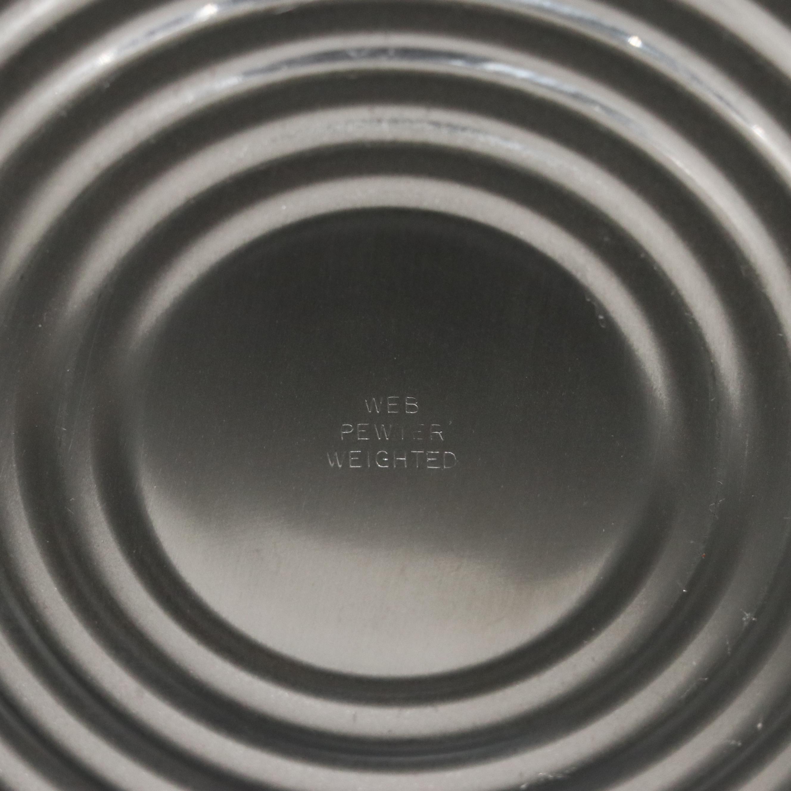 Web Pewter Candlesticks with Connecticut House Bowl and Glass Decanter