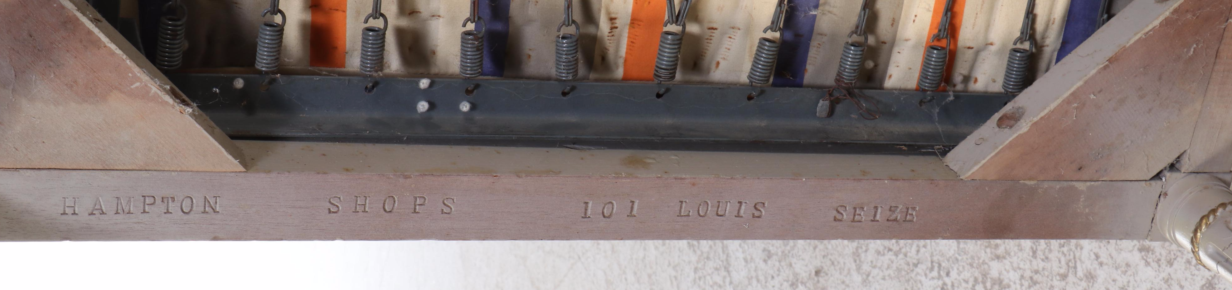 Hampton Shops Louis XVI Style Painted, Parcel Gilt, & Custom-Upholstered Daybed