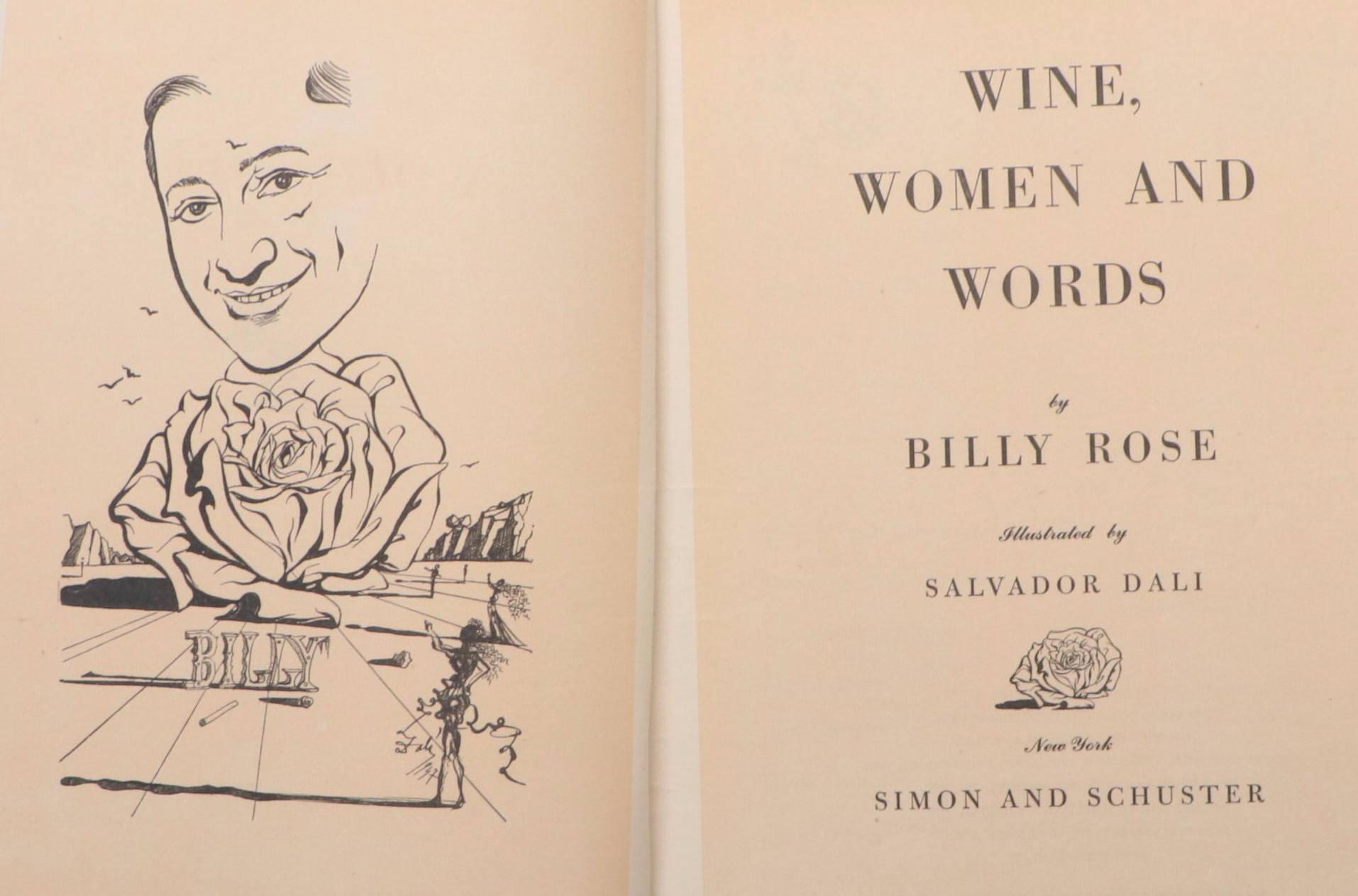 Salvador Dalí Illustrated "Wine, Women and Words" by Billy Rose, 1948