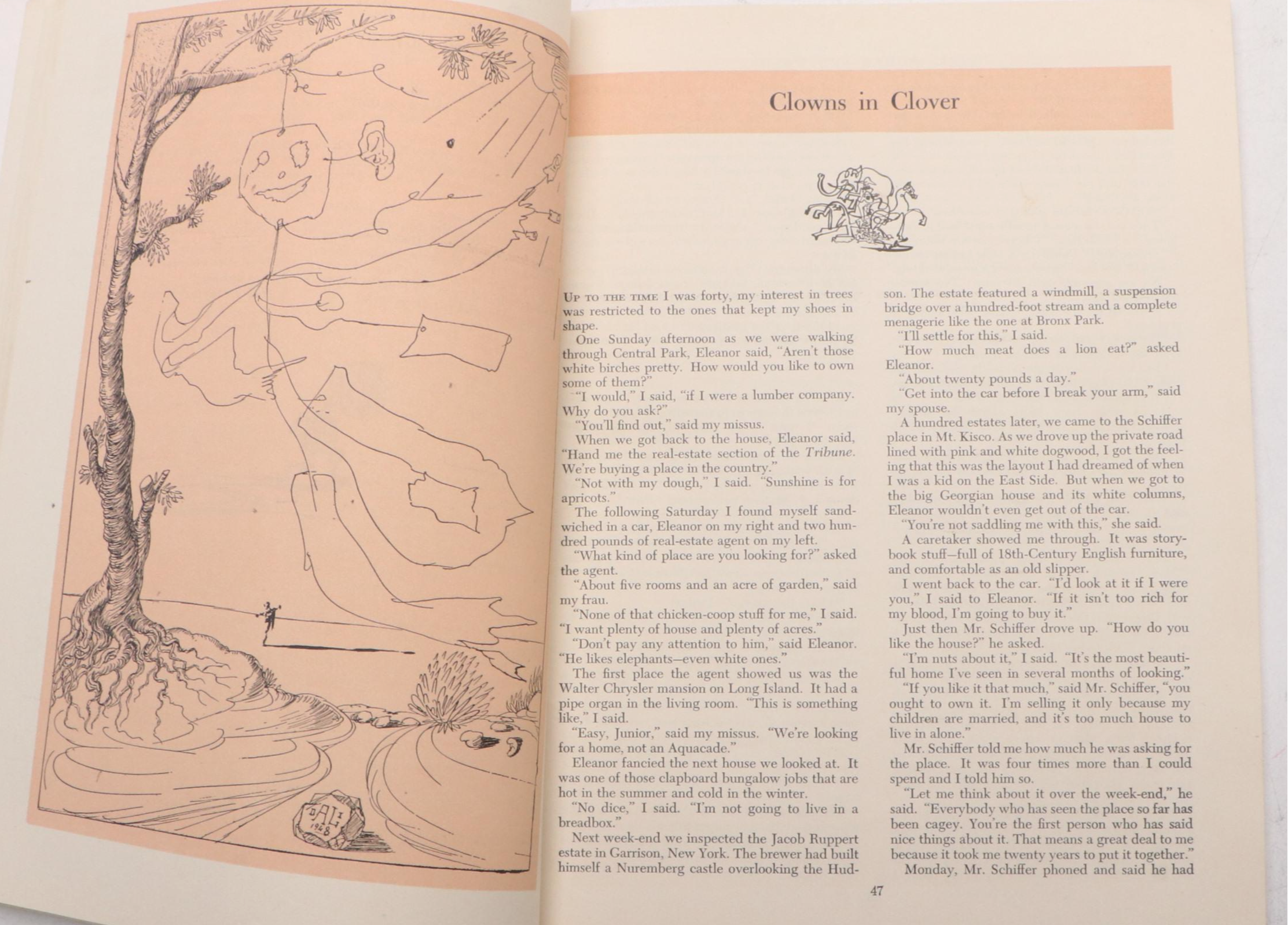 Salvador Dalí Illustrated "Wine, Women and Words" by Billy Rose, 1948