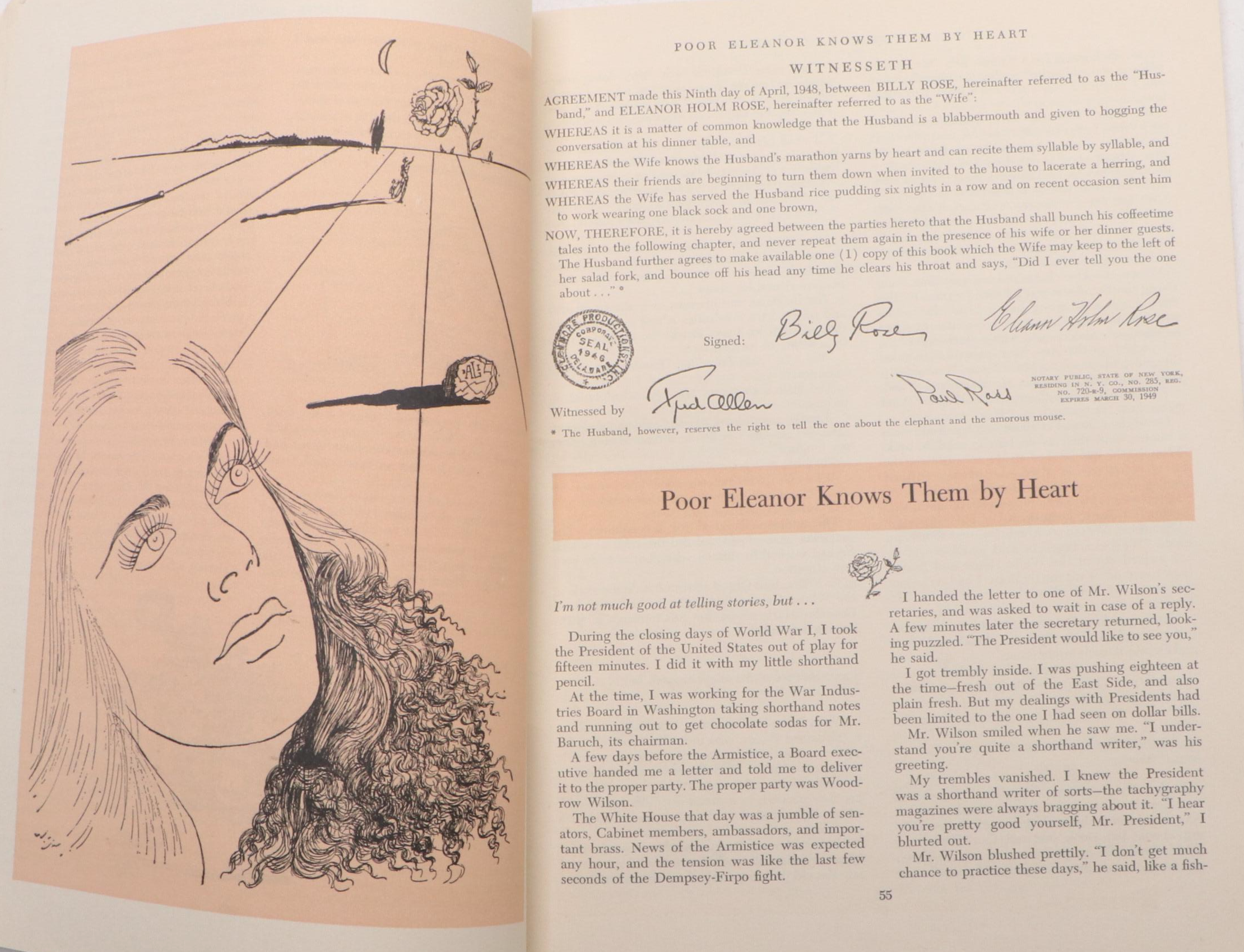 Salvador Dalí Illustrated "Wine, Women and Words" by Billy Rose, 1948