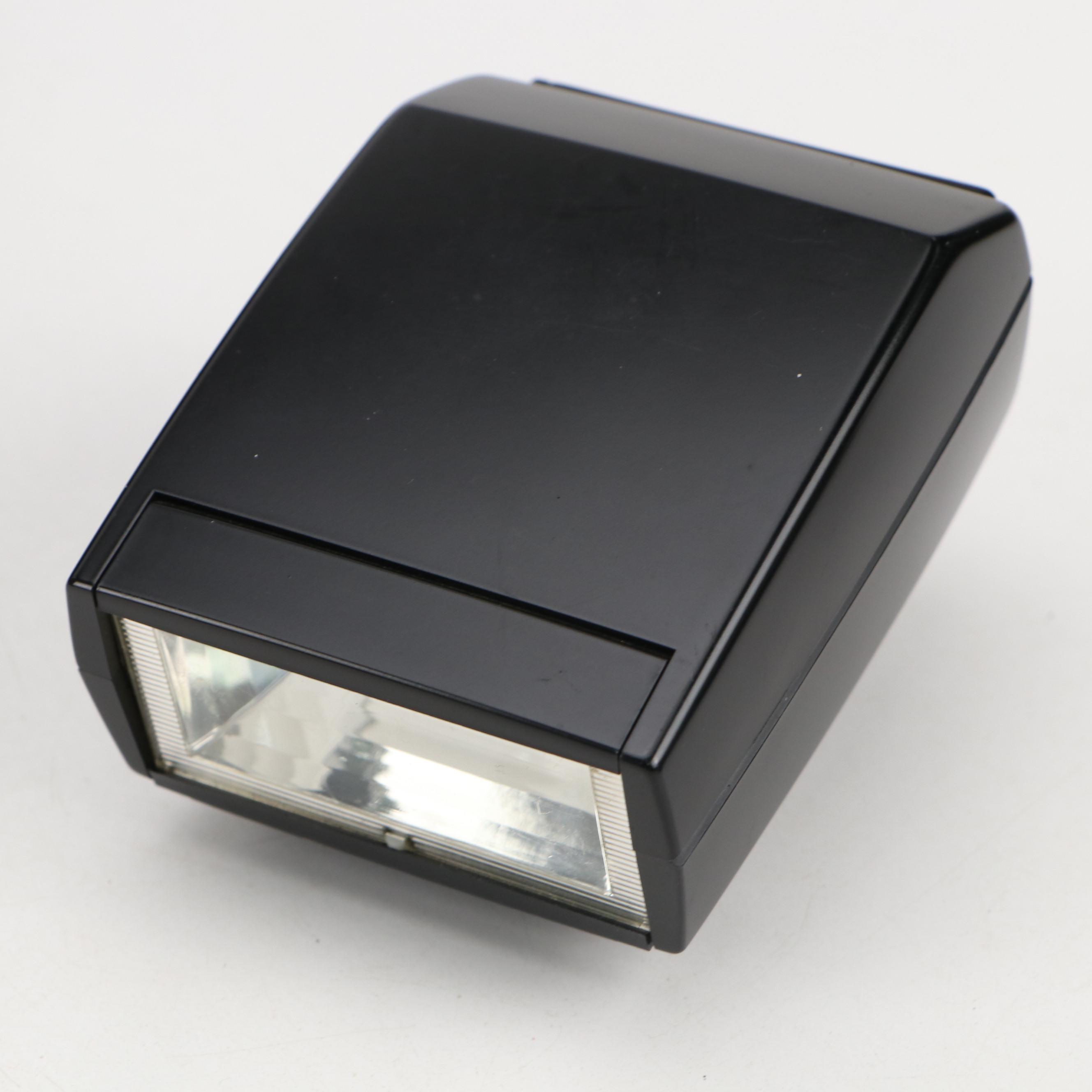 Pentax ZX-30 and Olympus OM-G Cameras with Case, Flash and Lenses