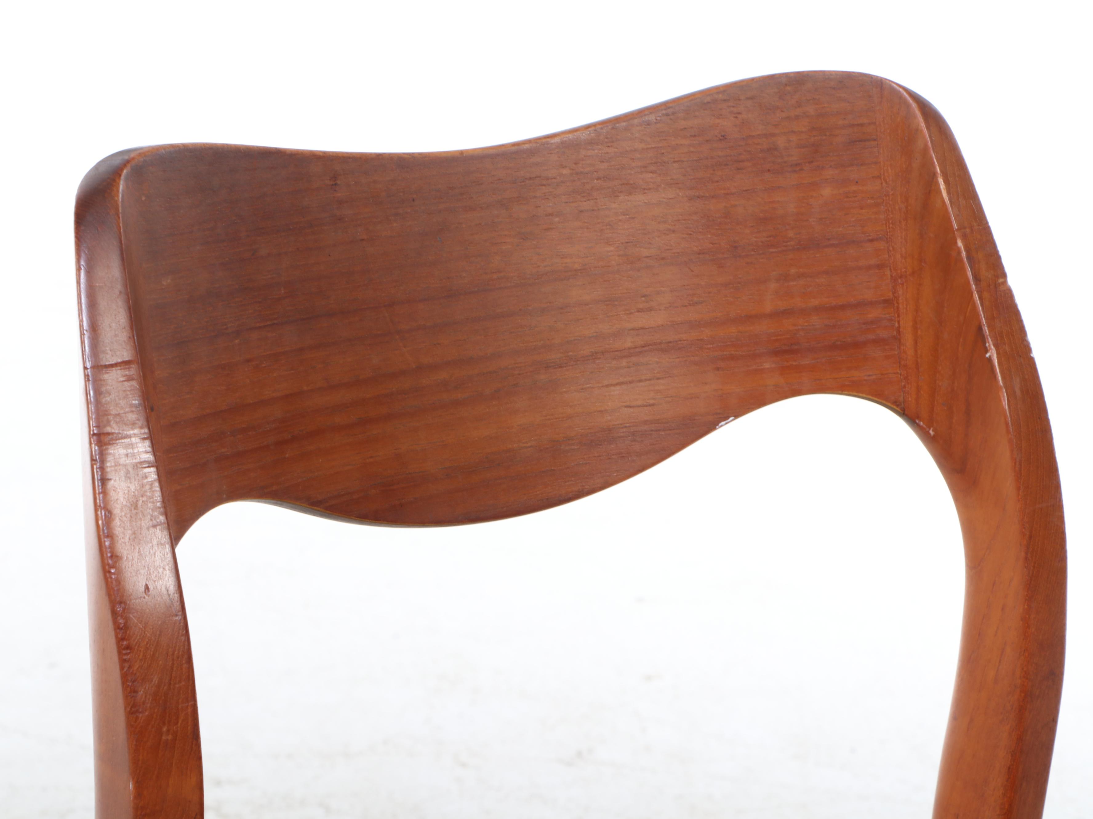 Niels Otto Møller for J.L. Møller Mobelfabrik Model 71 Teak Dining Chair