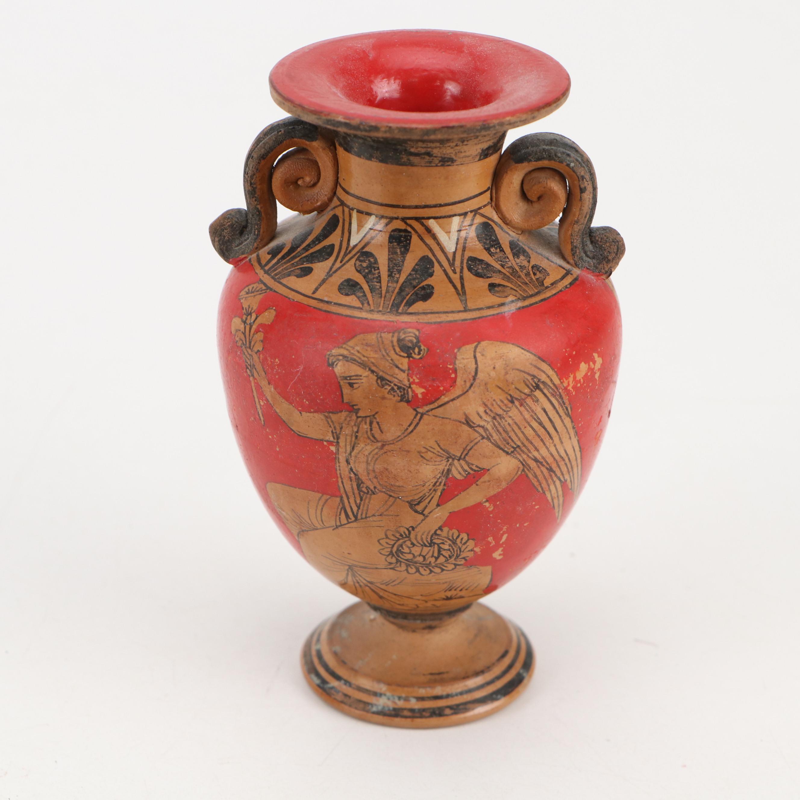Hand-Painted Greek Classical and Minoan Style Handmade Ceramic Vases and More