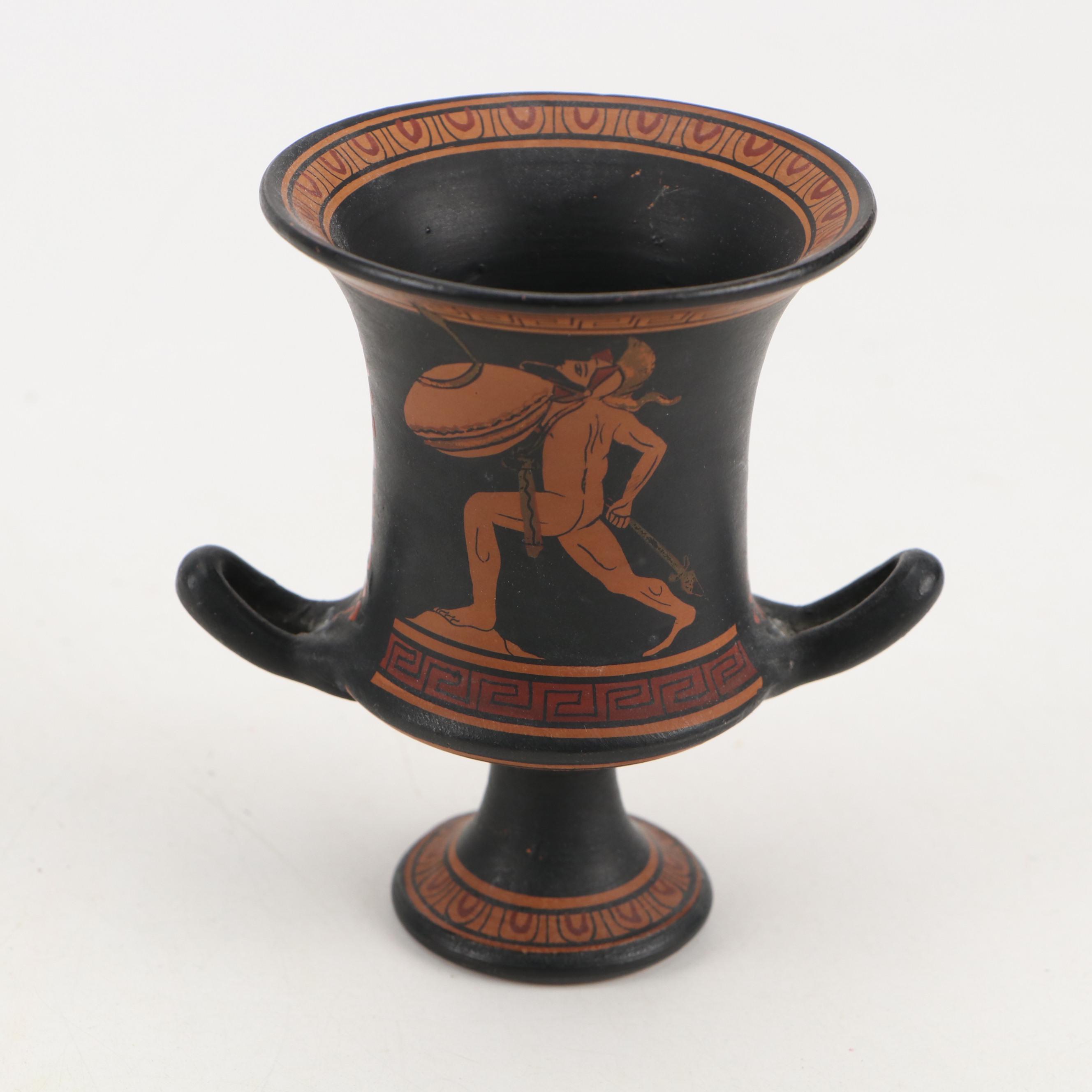 Hand-Painted Greek Classical and Minoan Style Handmade Ceramic Vases and More