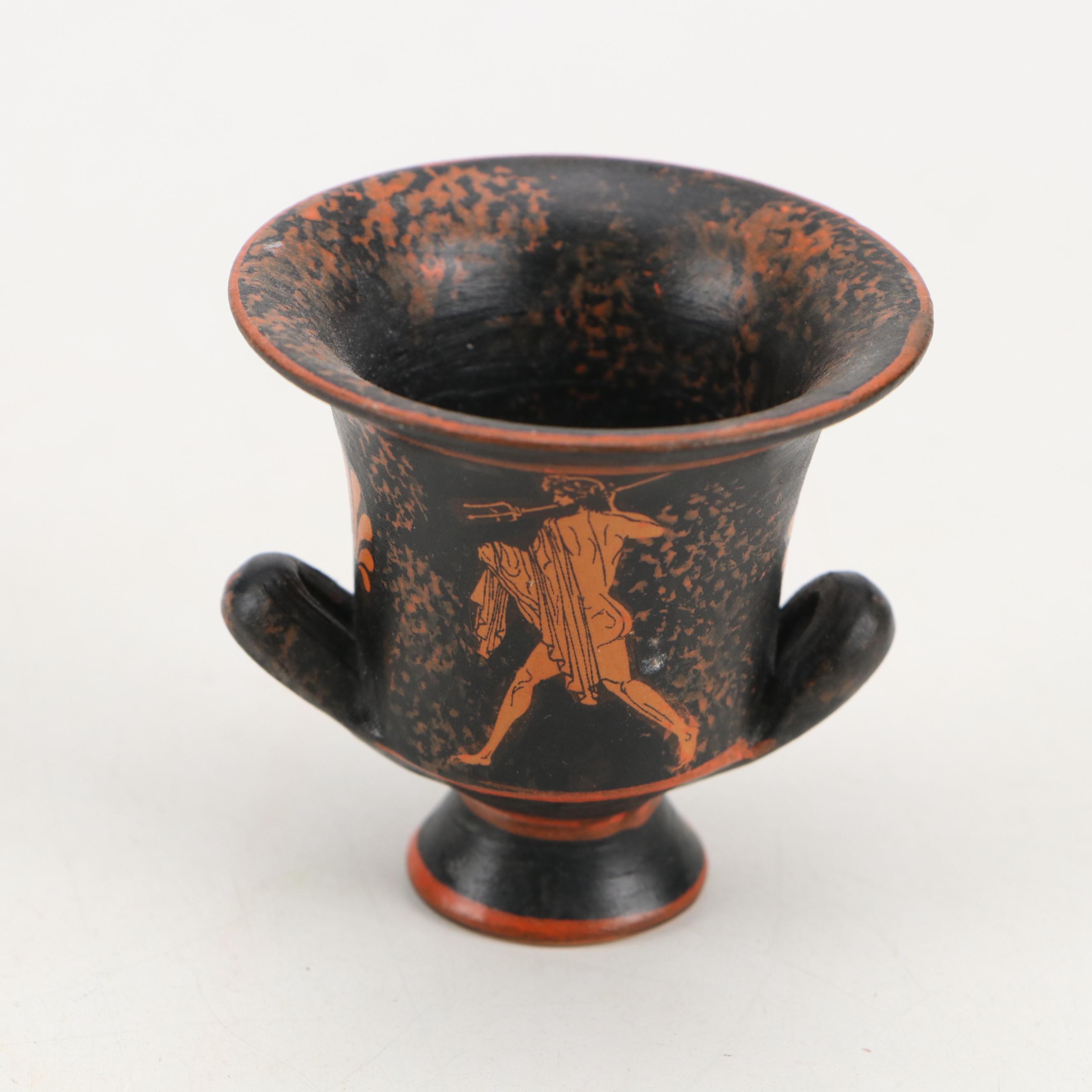 Hand-Painted Greek Classical and Minoan Style Handmade Ceramic Vases and More