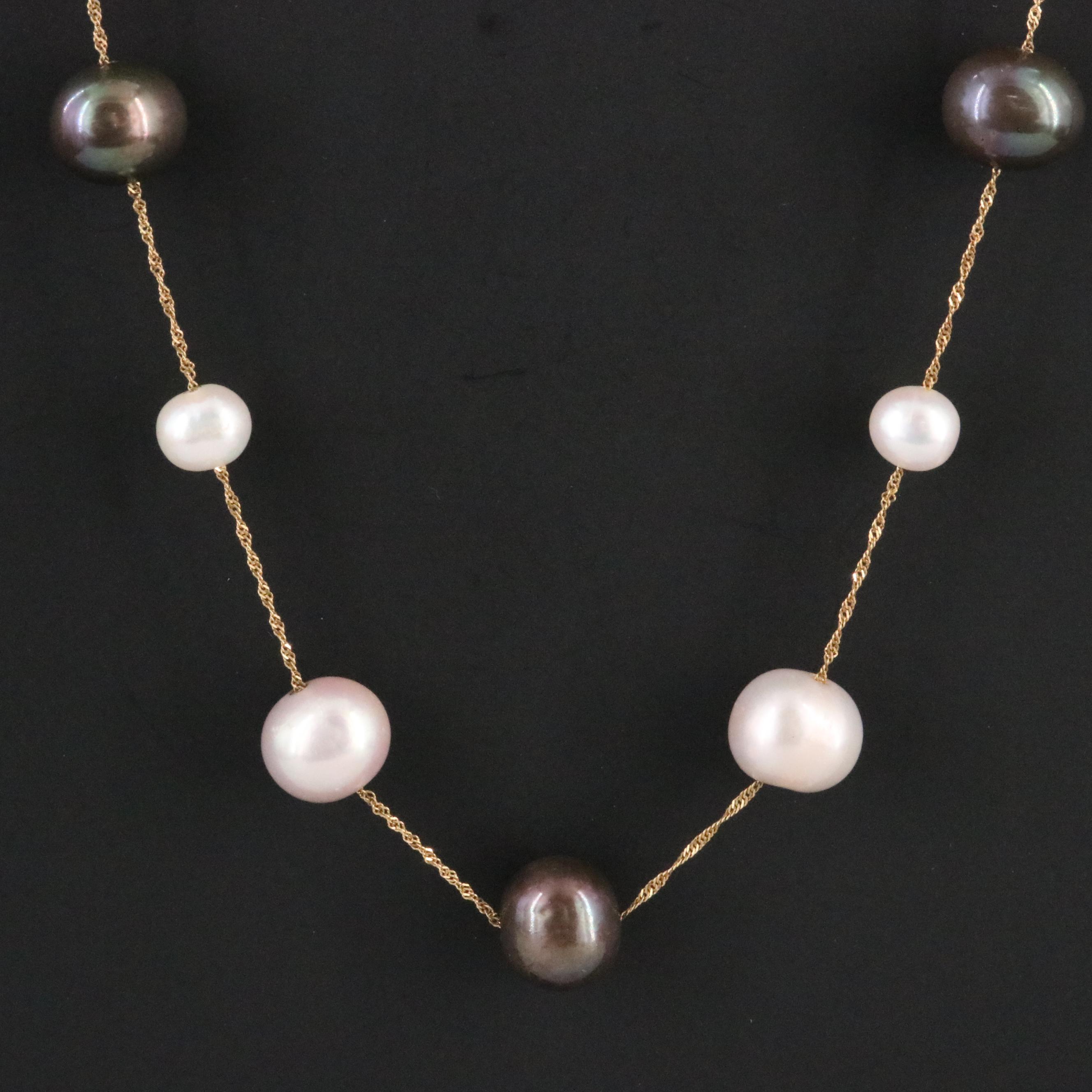 EFFY 14K Pearl Station Necklace