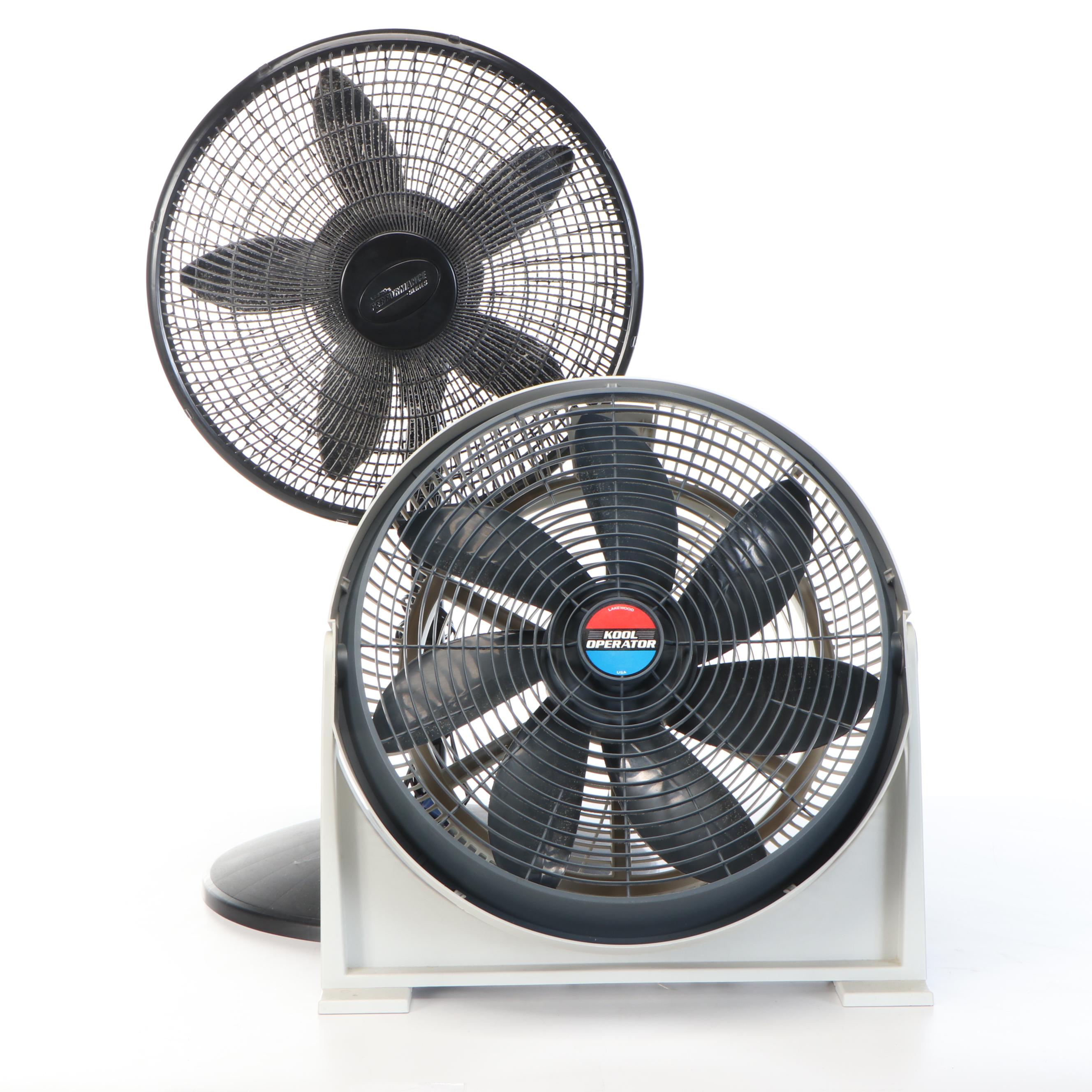 Lakewood "Kool Operator" and Lasko Performance Series Floor Fans