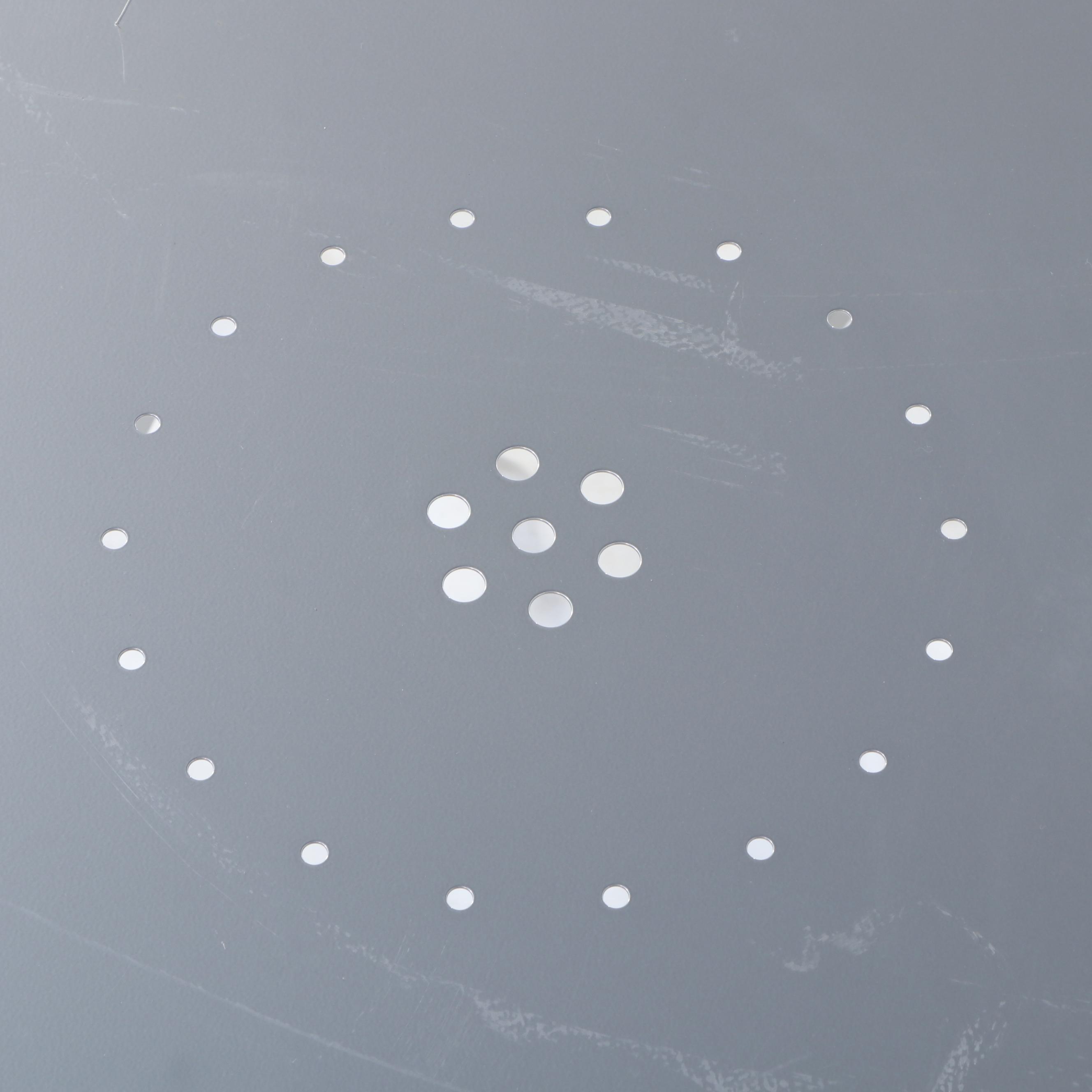 Contemporary Silver Tone Metal Six-Piece Folding Bistro Dining Set