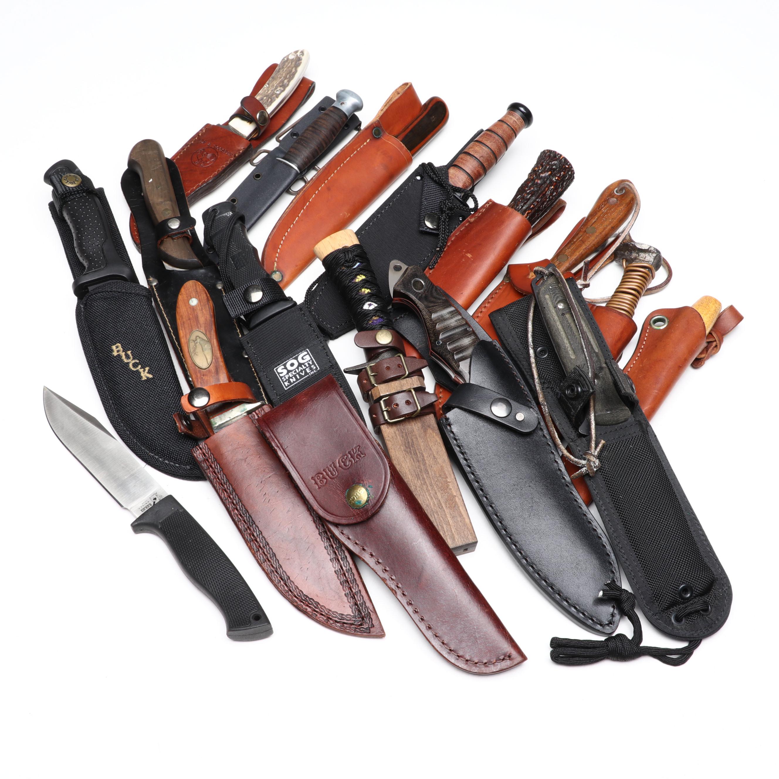 Boker, SOG, Marbles, Buck, Ru-Ko and More Fixed Blade Knives