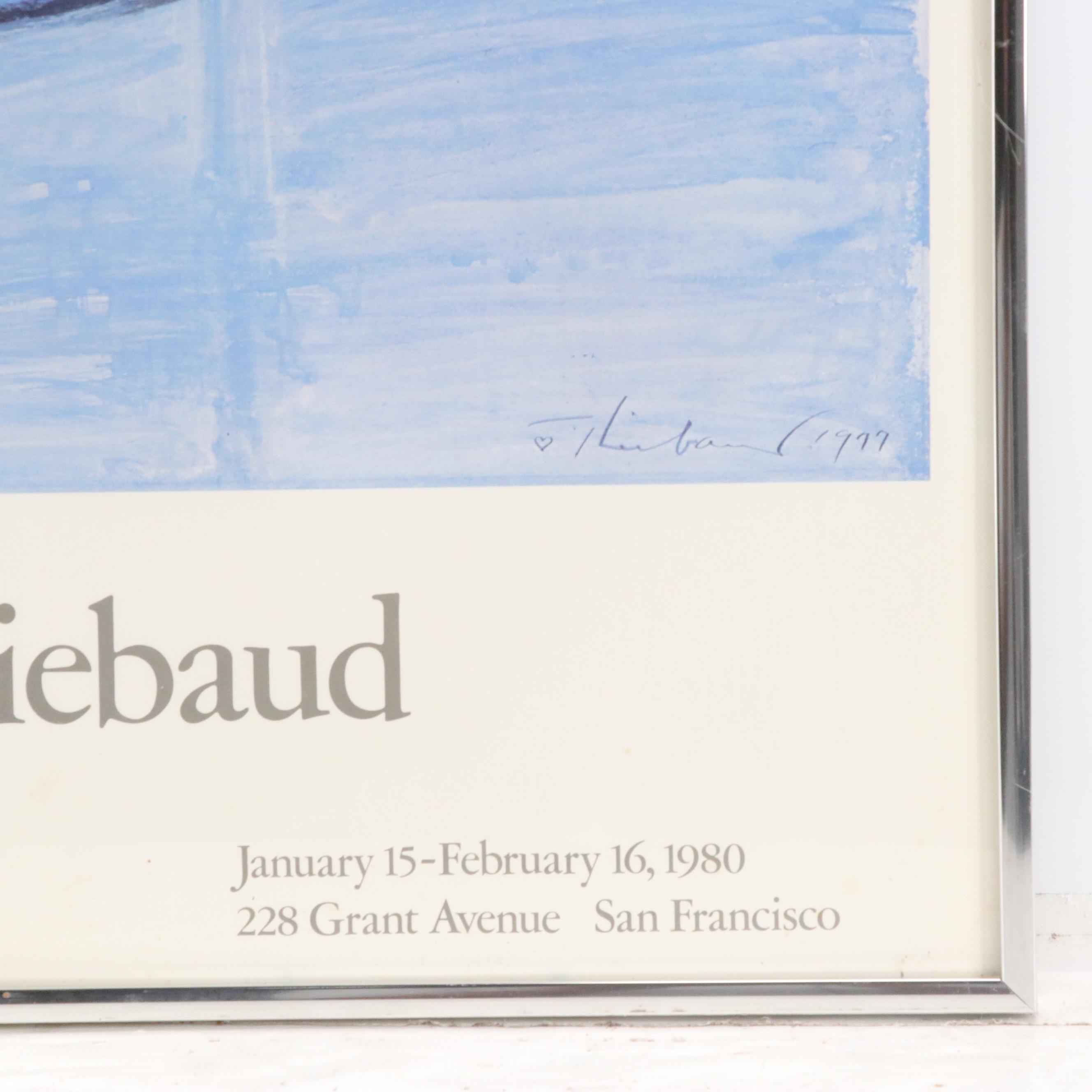 John Berggruen Gallery Exhibition Poster "Wayne Thiebaud," 1980