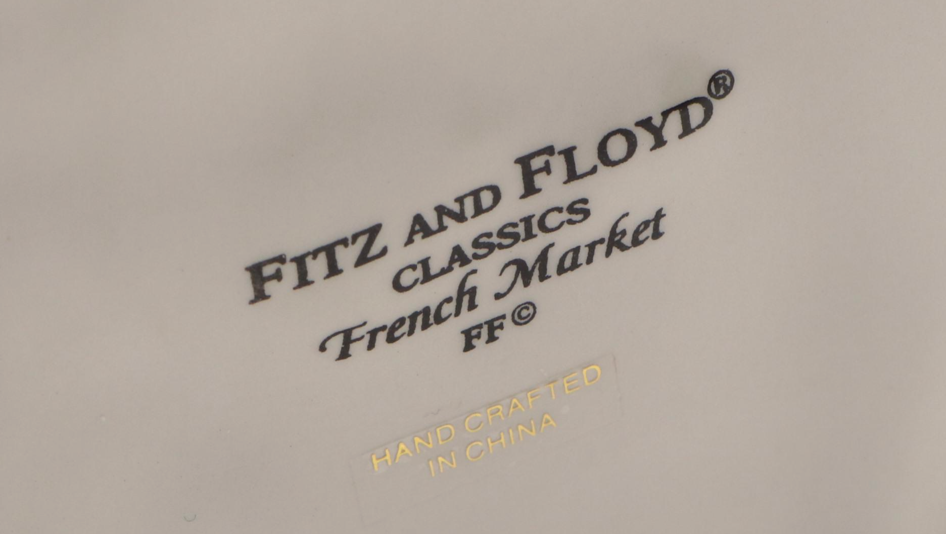 Fitz and Floyd "French Market" Divided Servers with Bowl and Pitcher