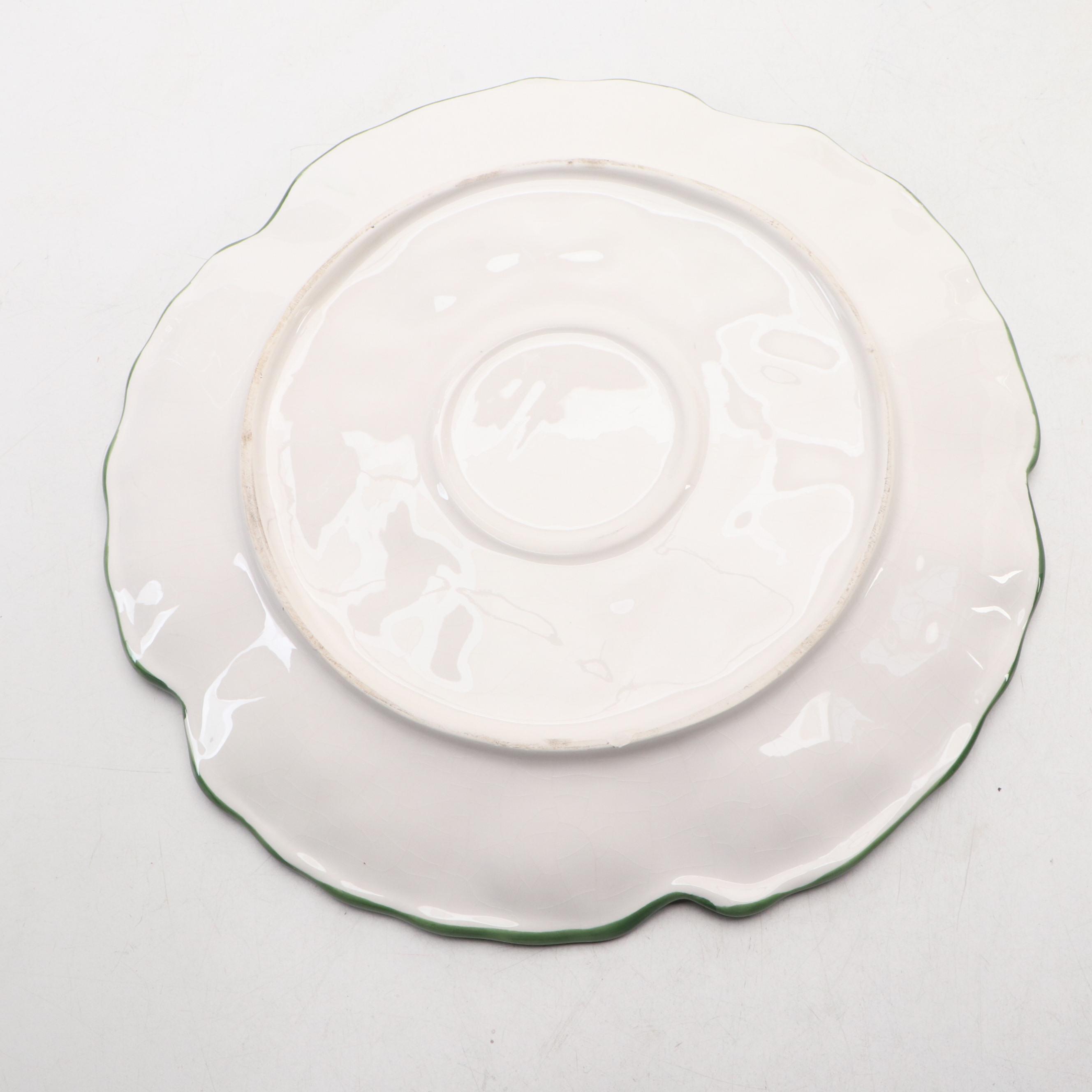 Fitz and Floyd "French Market" Divided Servers with Bowl and Pitcher