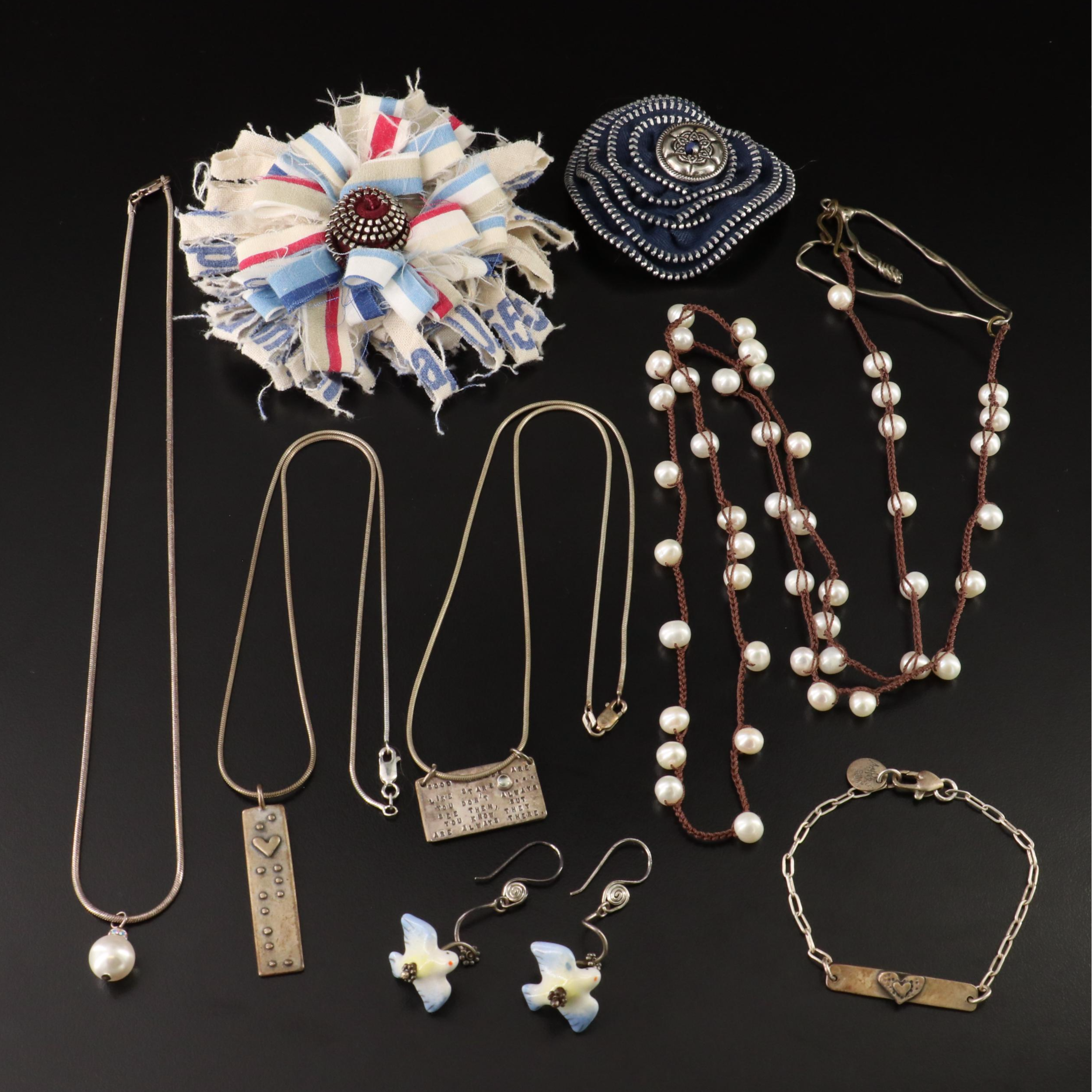 Sterling, Pearls and Rhinestones Featured in Jewelry Collection