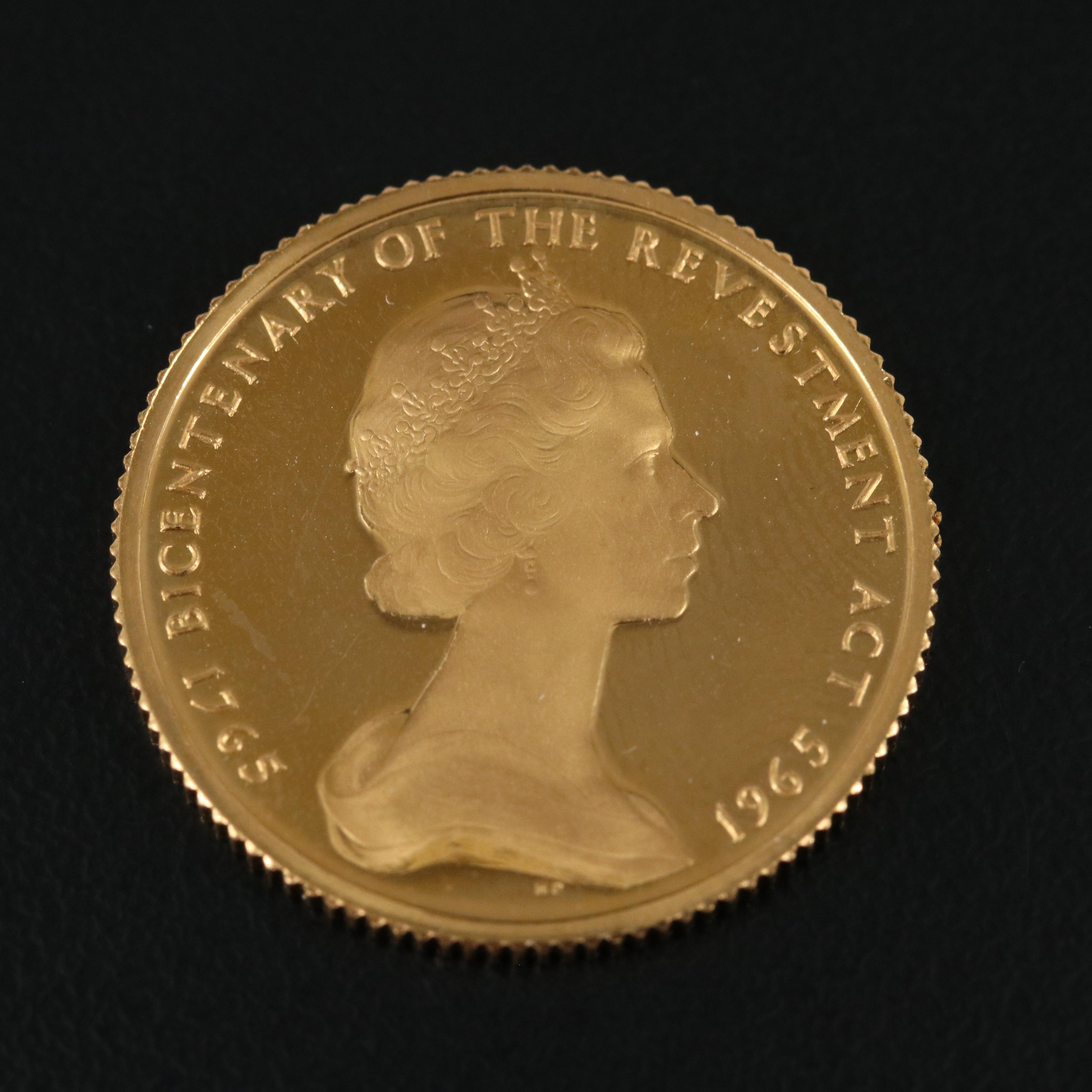 1965 Isle of Man Gold Proof Pound Coin