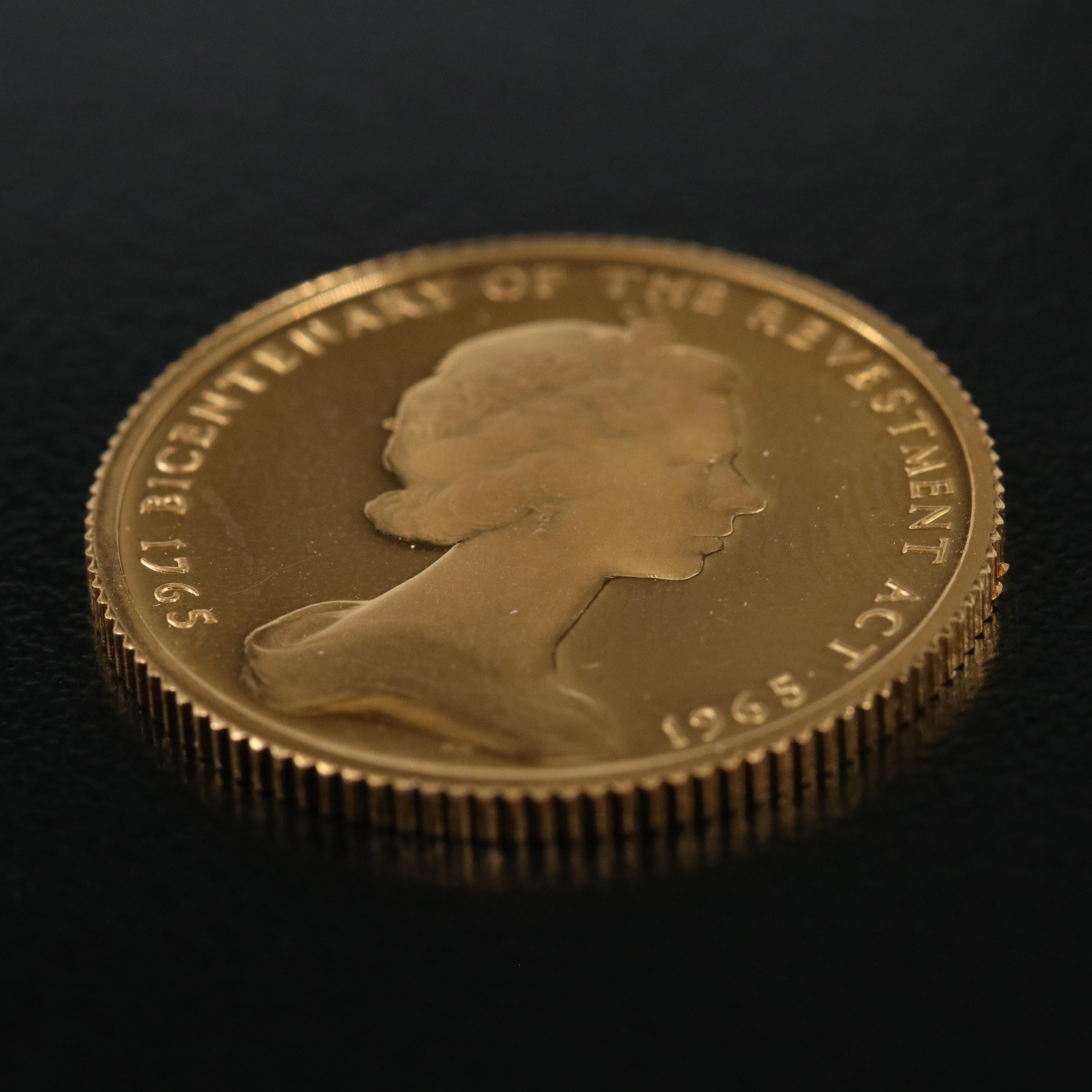 1965 Isle of Man Gold Proof Pound Coin
