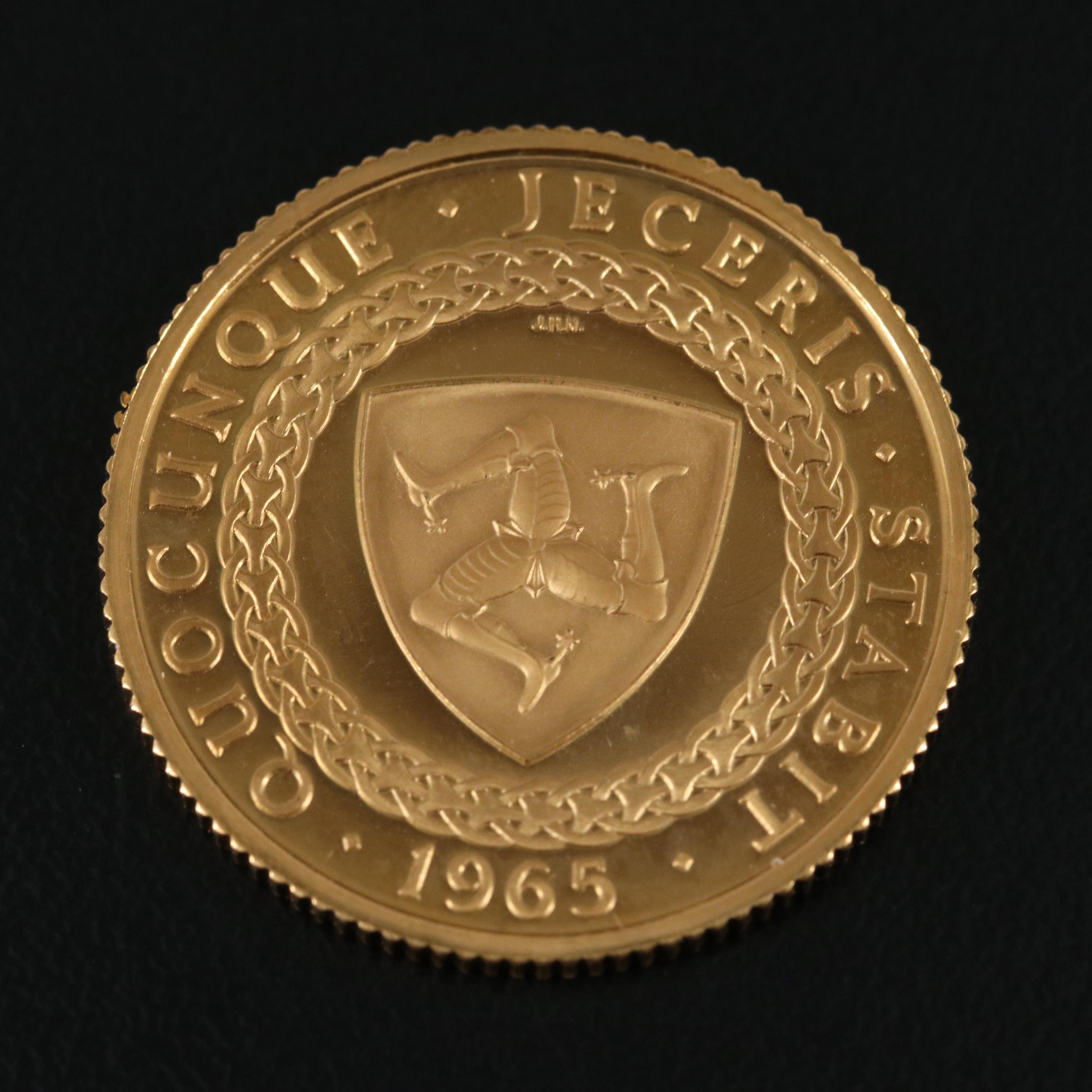 1965 Isle of Man Gold Proof Pound Coin