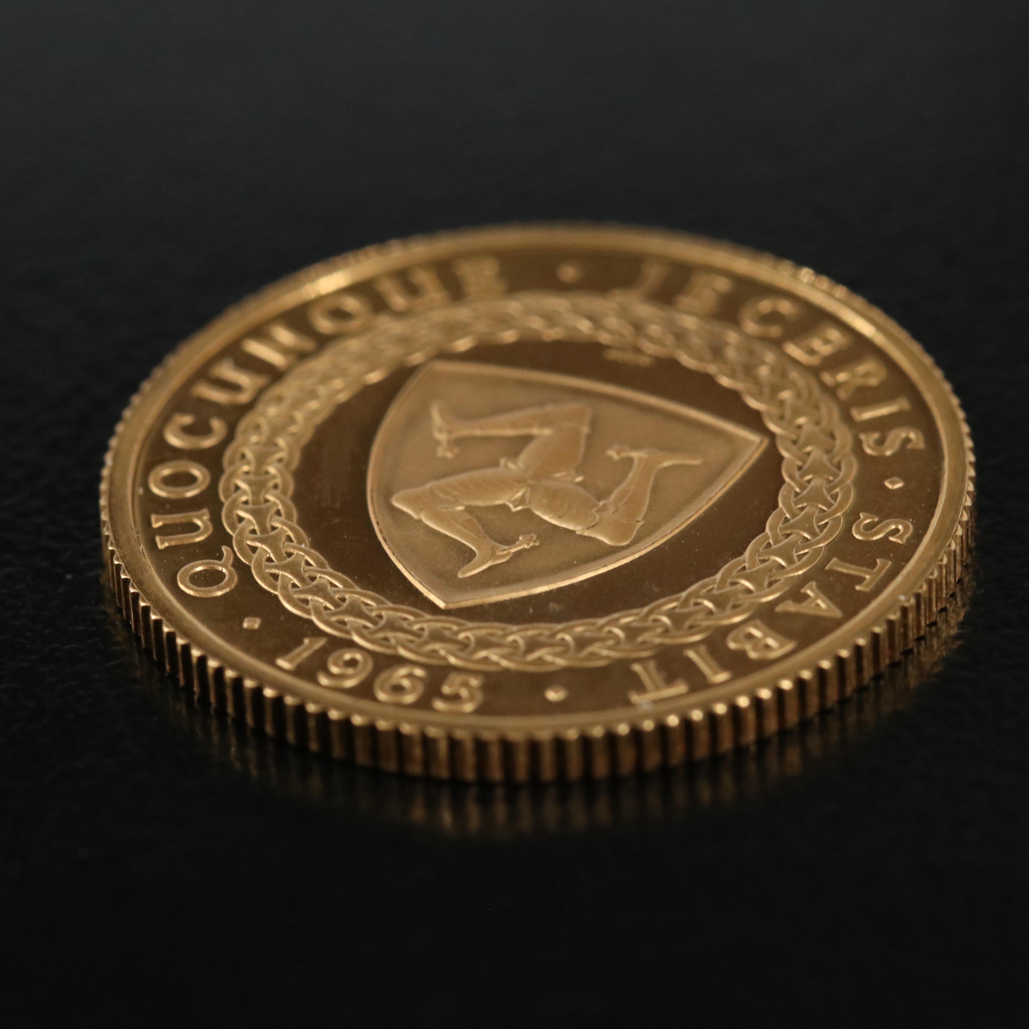 1965 Isle of Man Gold Proof Pound Coin