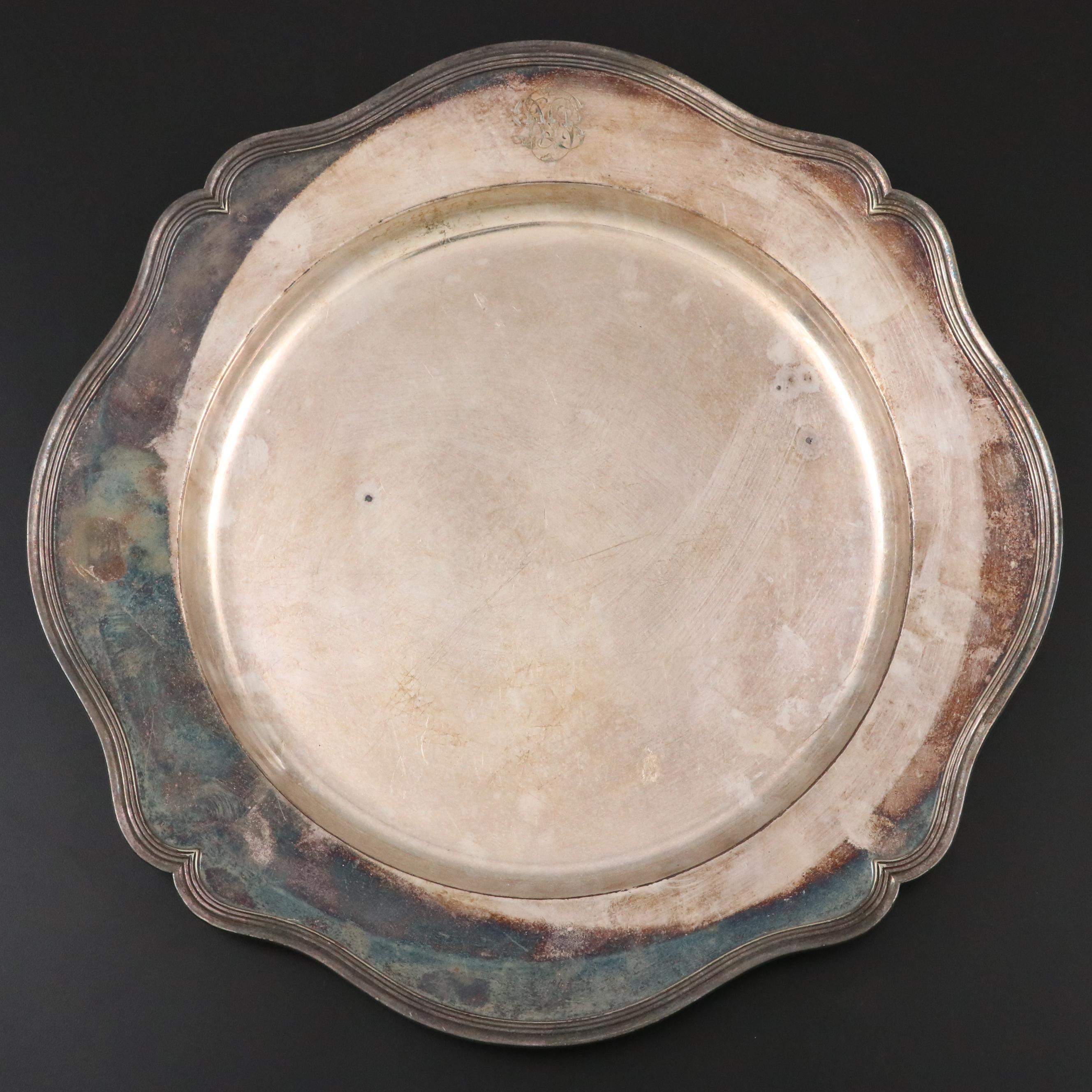 Gorham Silver Plate Serving Trays with Reed & Barton Tray, 20th Century