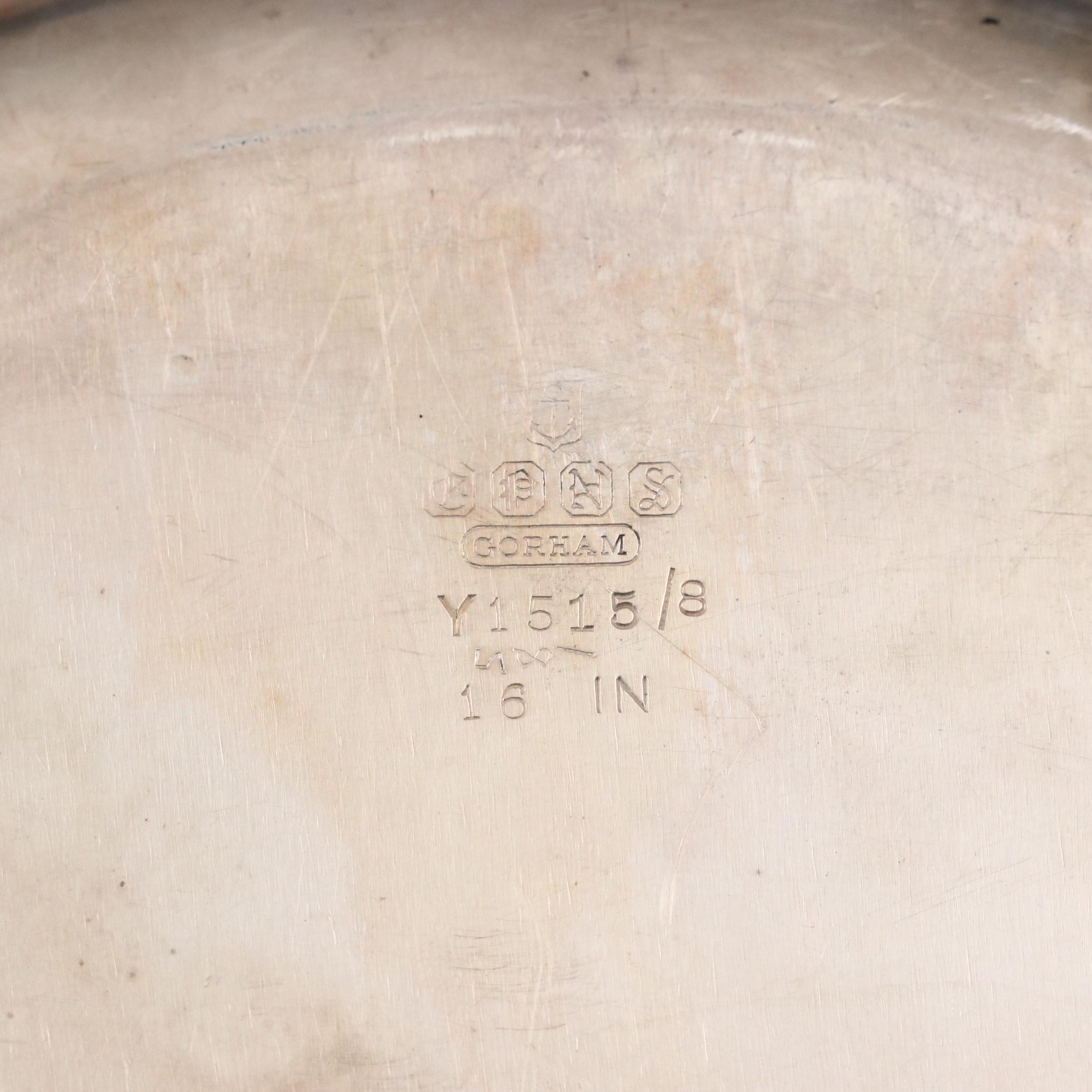 Gorham Silver Plate Serving Trays with Reed & Barton Tray, 20th Century