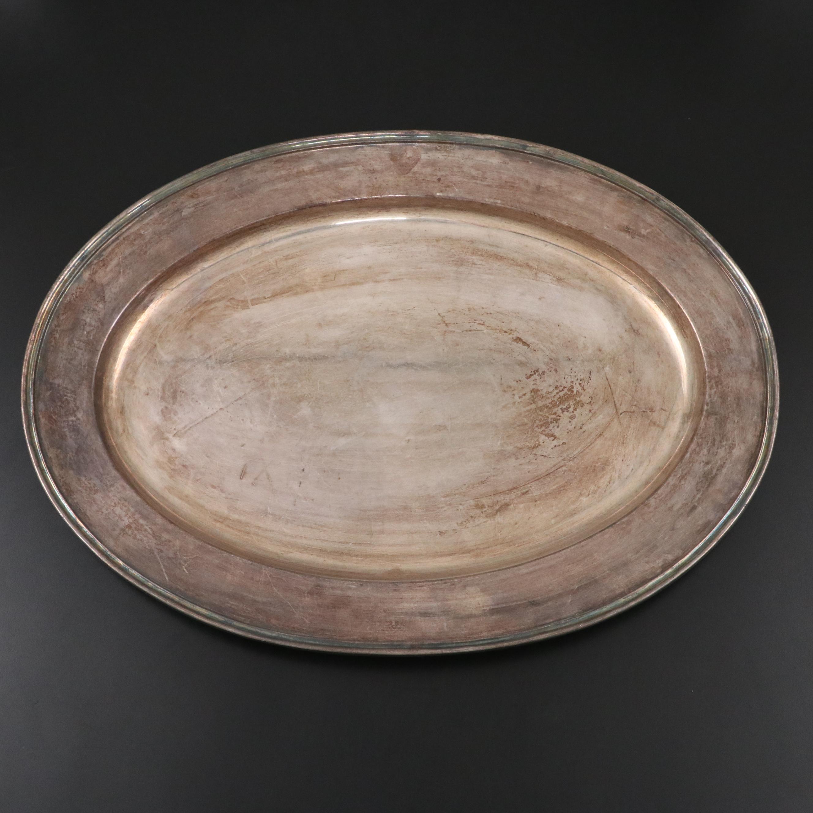 Gorham Silver Plate Serving Trays with Reed & Barton Tray, 20th Century