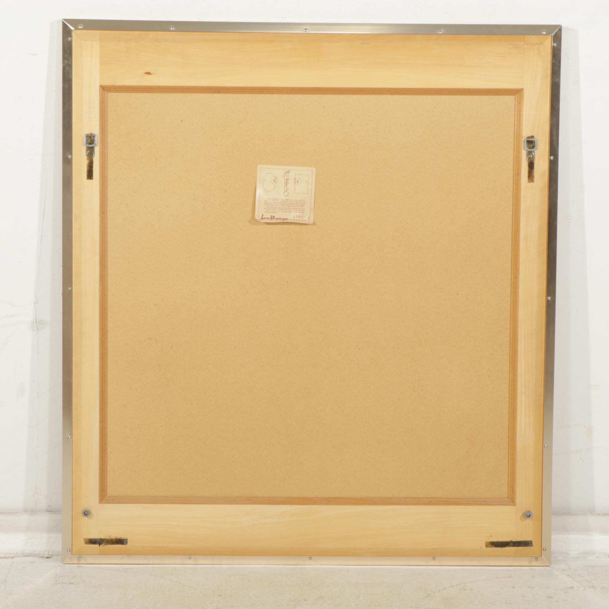 LaBarge Hand Painted Chinoiserie Eglomise Wall Mirror, 1983