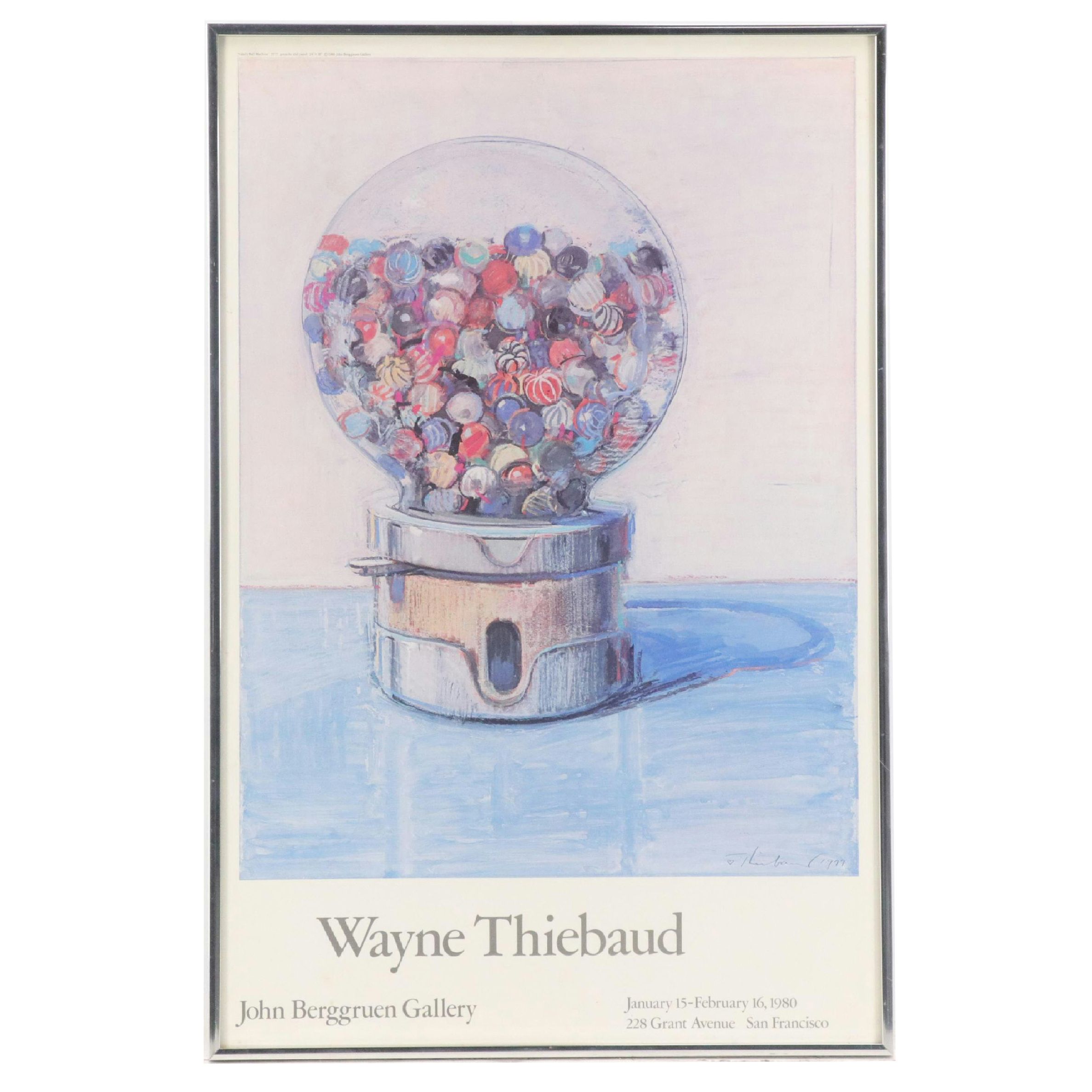 John Berggruen Gallery Exhibition Poster "Wayne Thiebaud," 1980