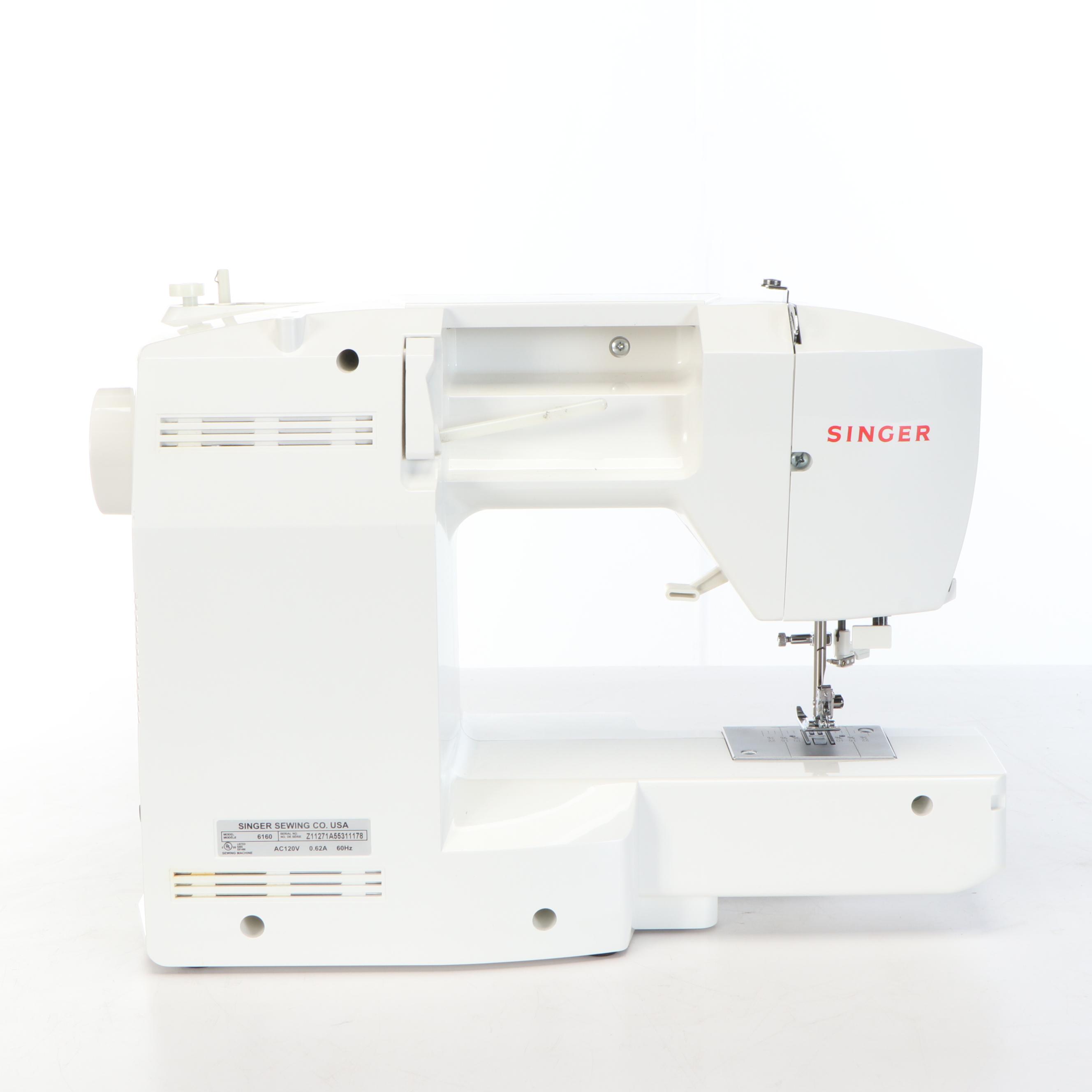 Singer Model 6160 Digital Electric Sewing Machine, Travel Case and Accessories