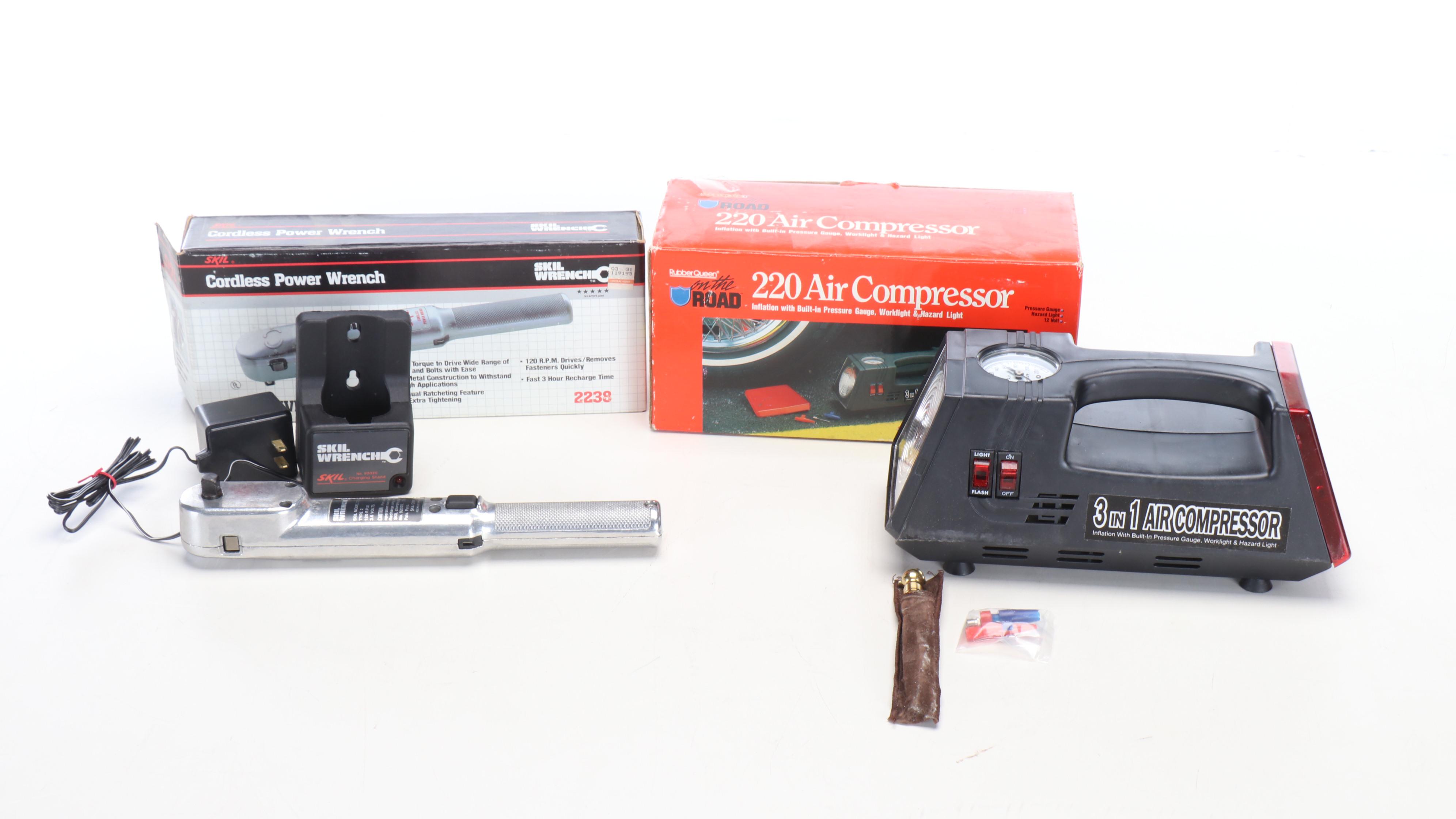 Black & Decker Drill, Sears Glue Gun with Ladder, Cordless Power Wrench and More