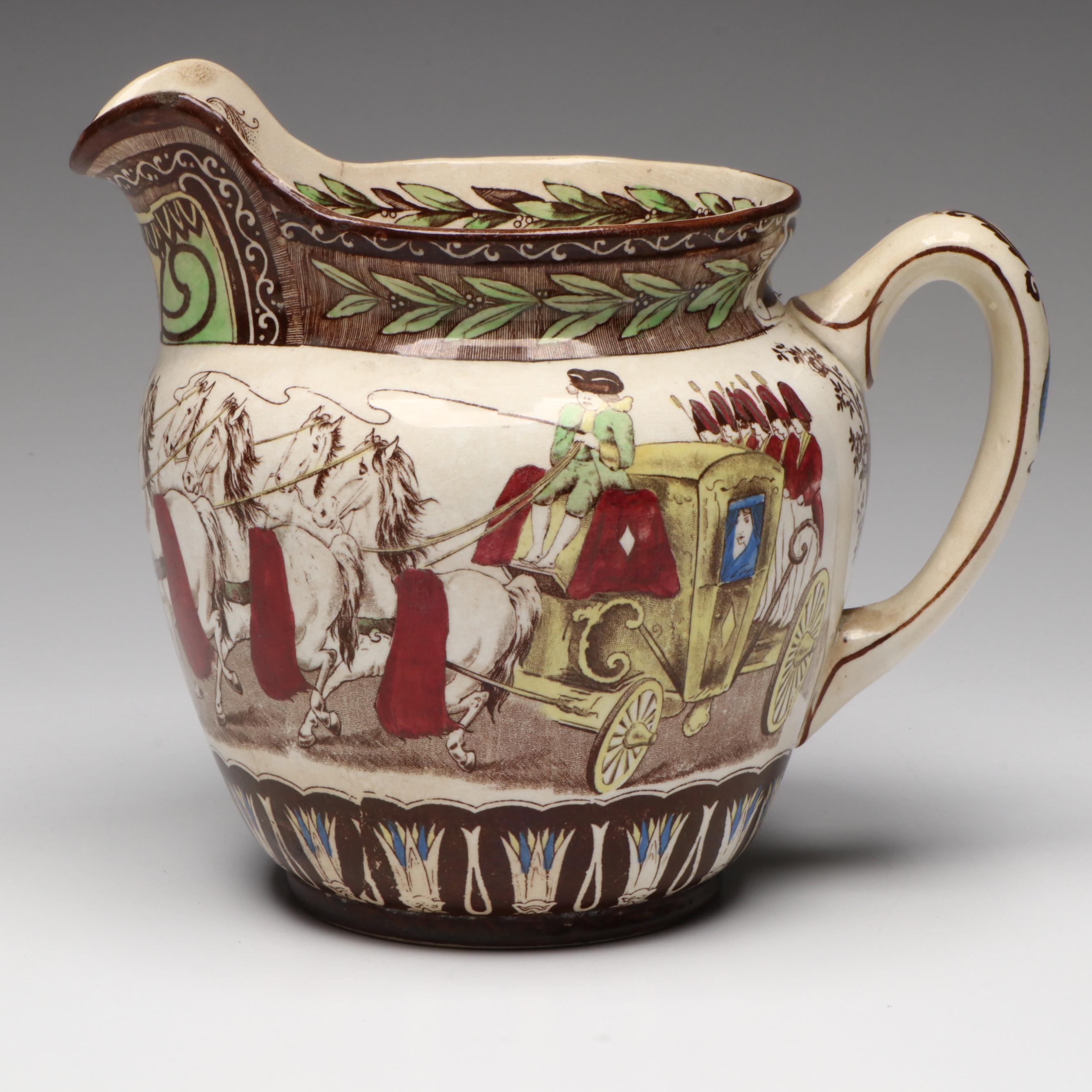 Buffalo Pottery Ceramic Cinderella Pitcher, 1907