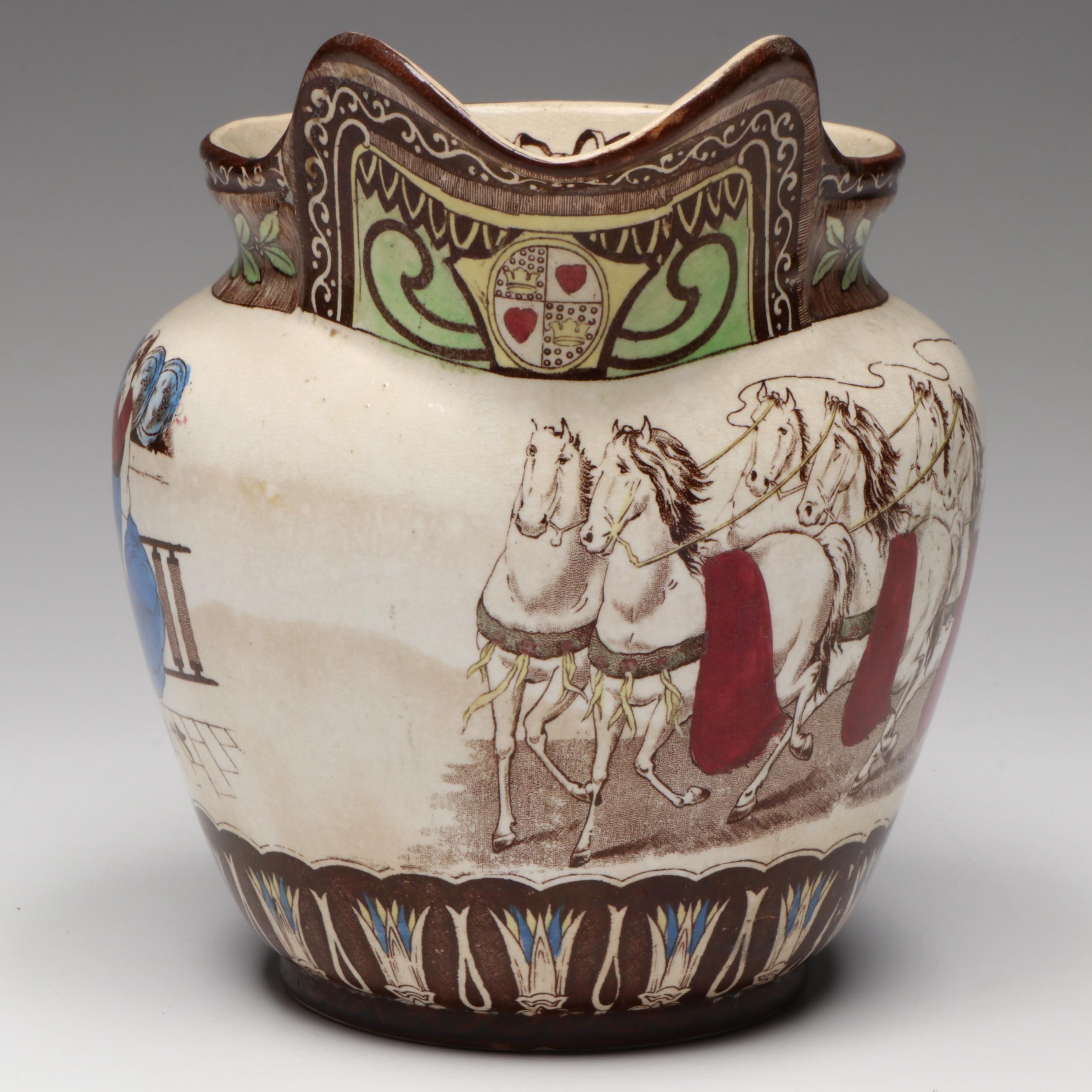 Buffalo Pottery Ceramic Cinderella Pitcher, 1907