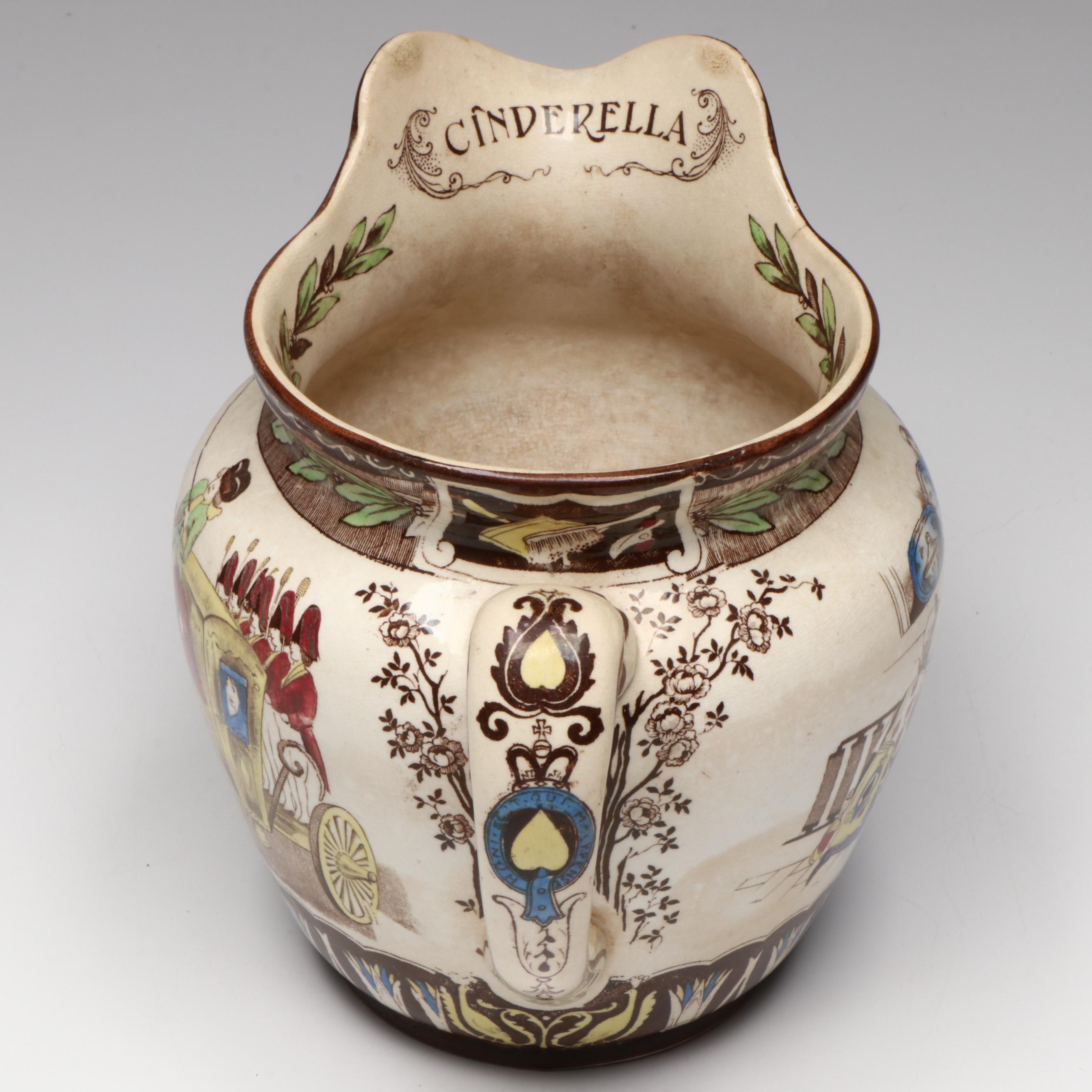 Buffalo Pottery Ceramic Cinderella Pitcher, 1907