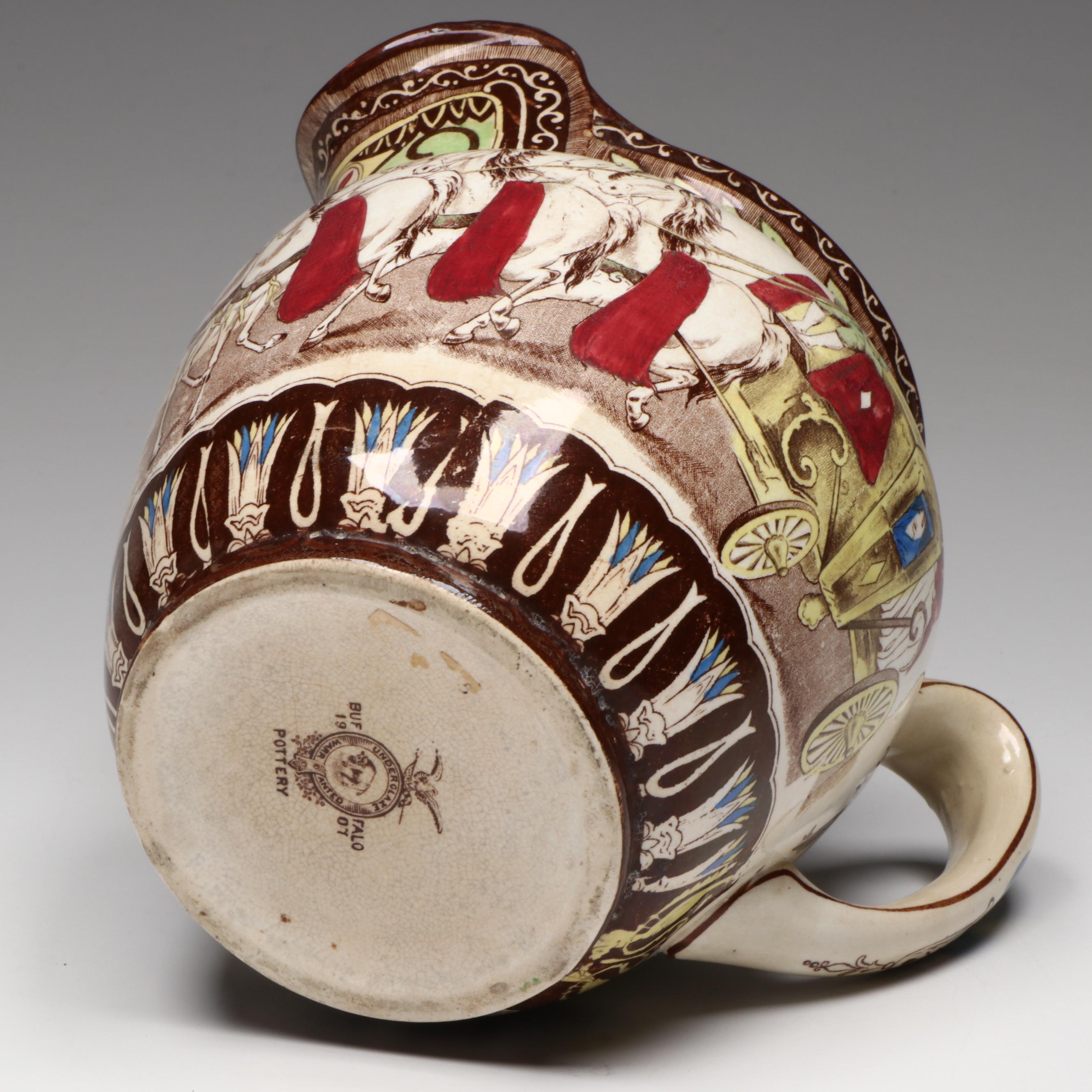 Buffalo Pottery Ceramic Cinderella Pitcher, 1907