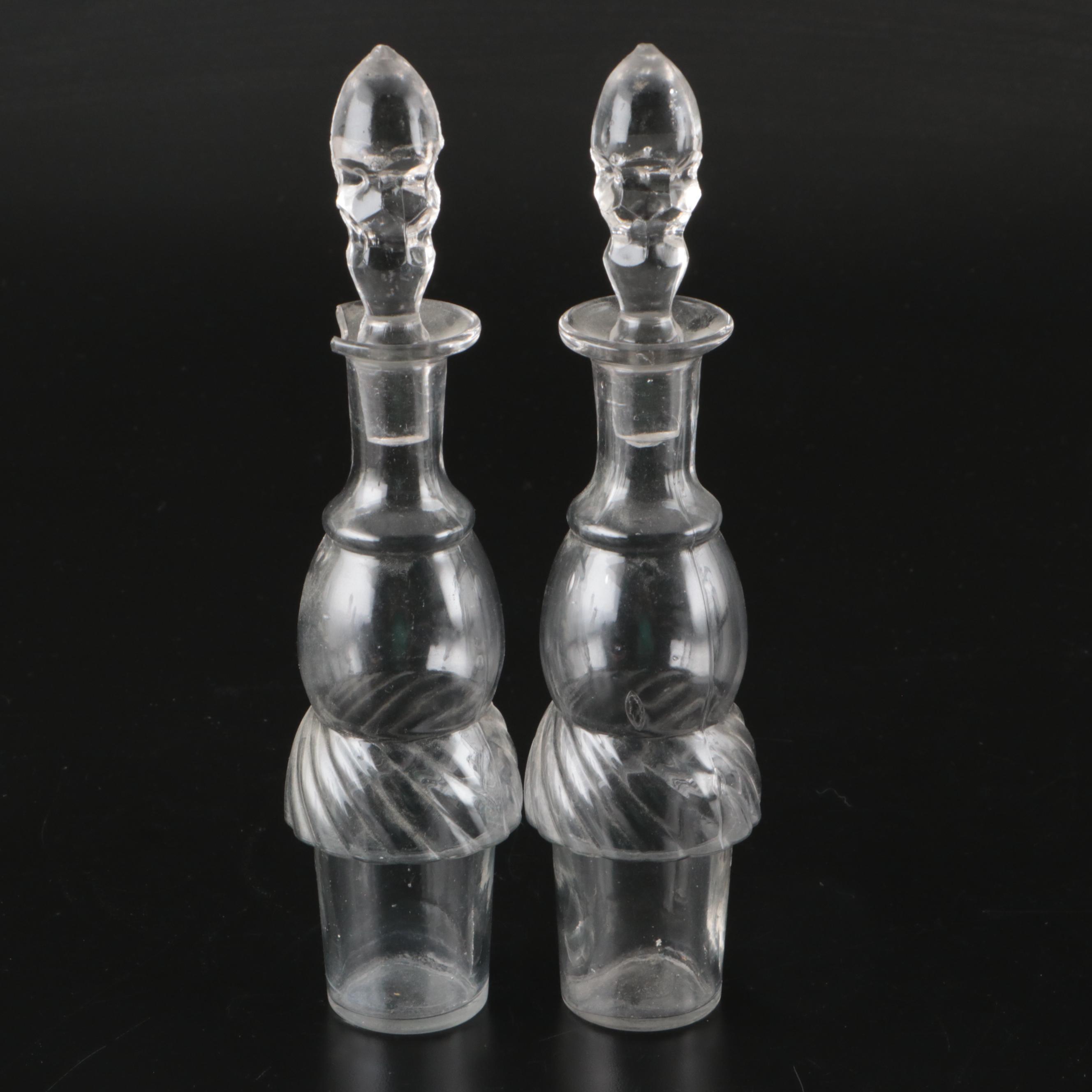 Victorian Silver Plate and Glass Pickle Castors with Condiment Set and Caddies